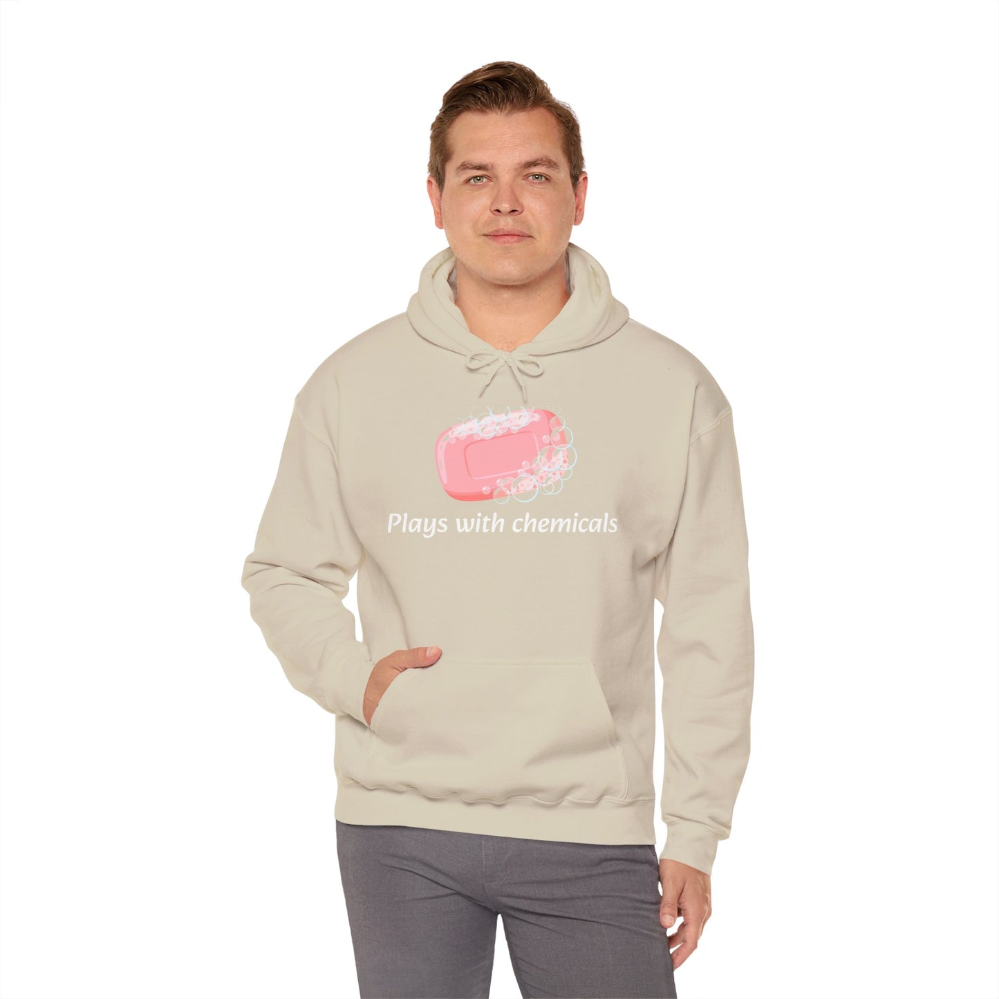 Cozy Unisex Hooded Sweatshirt with Playful Design, Casual Comfort, Gift for Friends, Homewear, Lounge Apparel