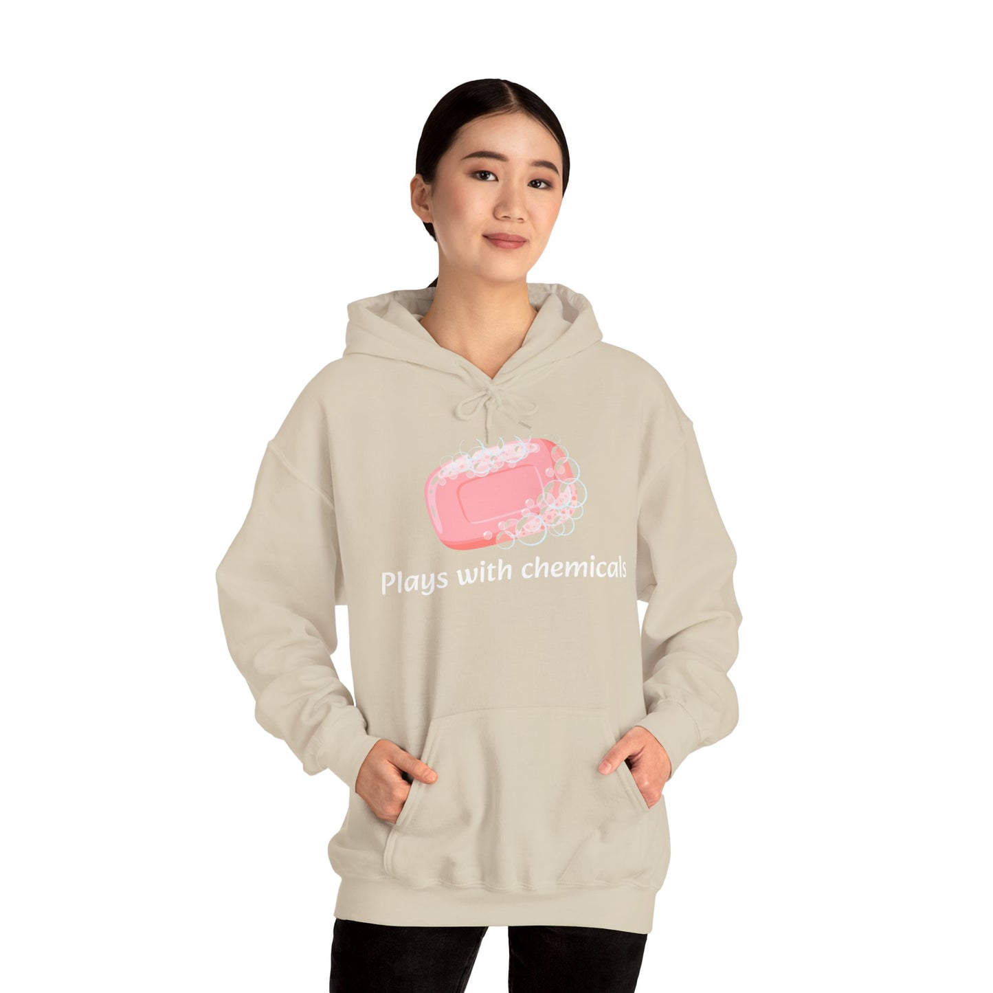 Cozy Unisex Hooded Sweatshirt with Playful Design, Casual Comfort, Gift for Friends, Homewear, Lounge Apparel