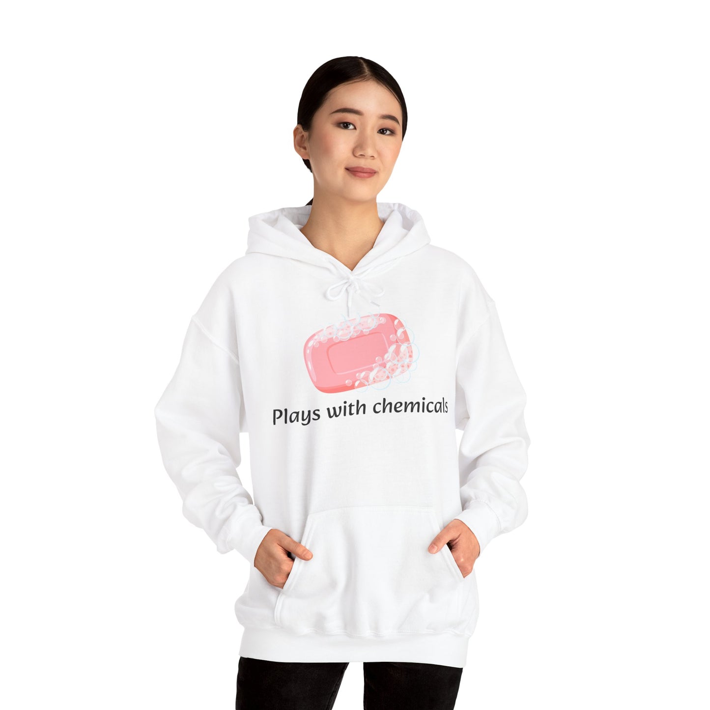 Cozy Unisex Hooded Sweatshirt with Playful Design, Casual Comfort, Gift for Friends, Homewear, Lounge Apparel