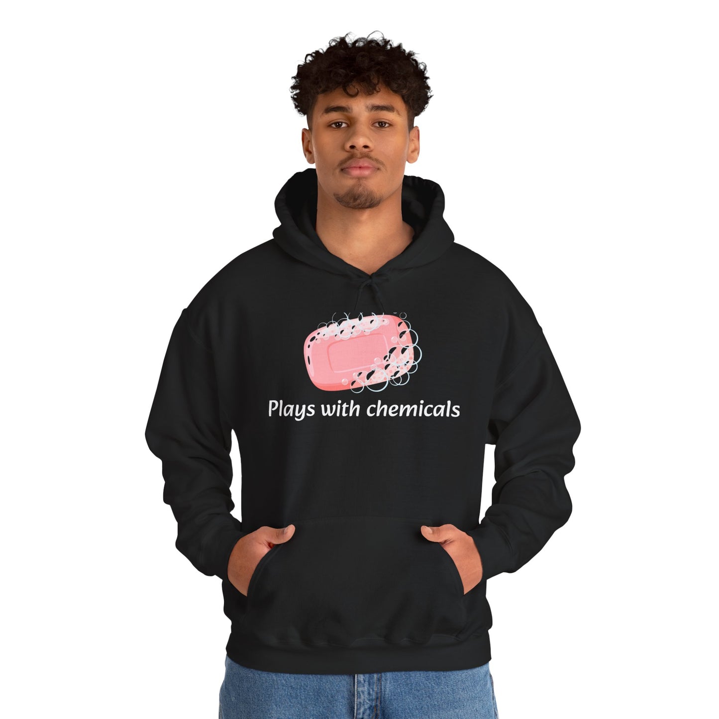 Cozy Unisex Hooded Sweatshirt with Playful Design, Casual Comfort, Gift for Friends, Homewear, Lounge Apparel