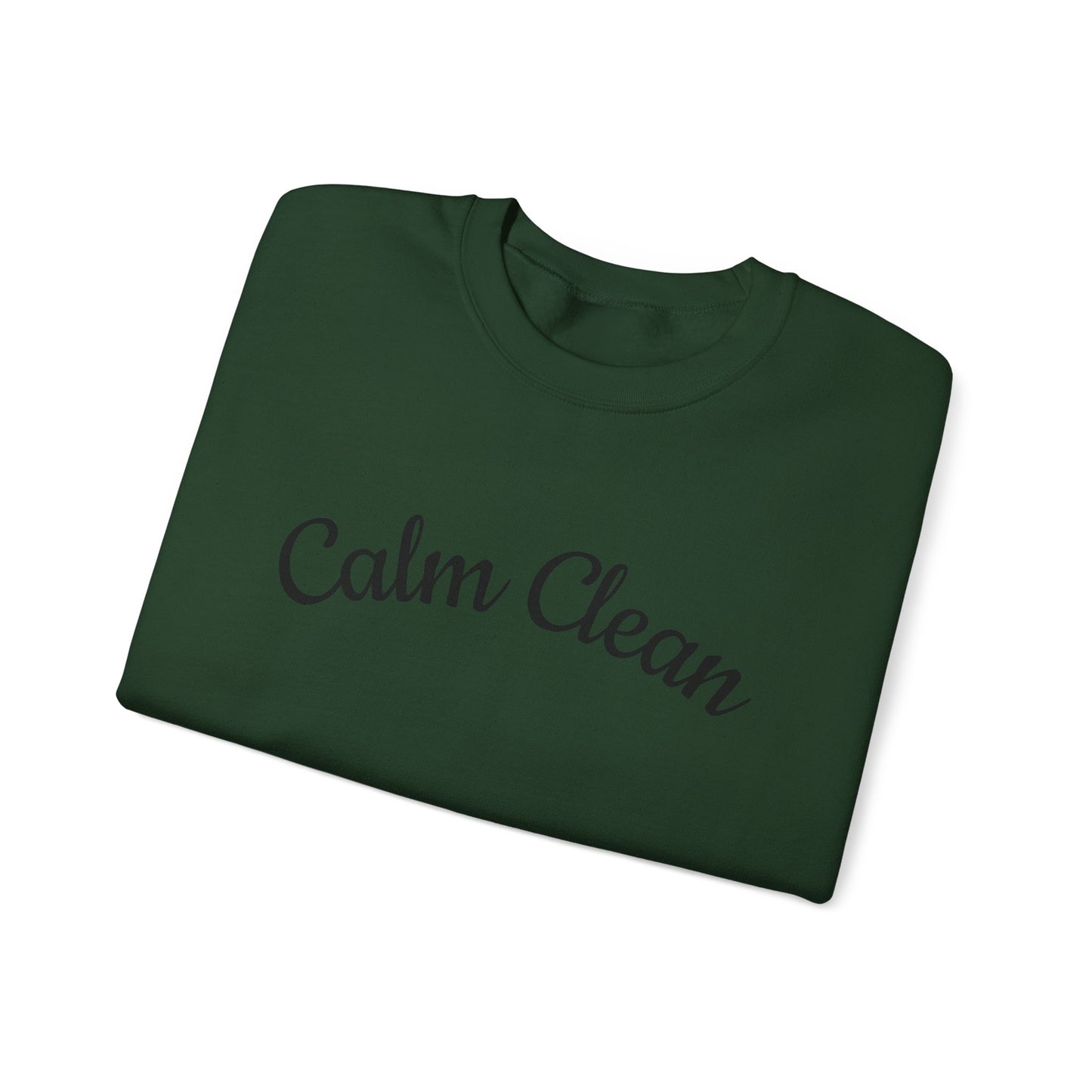 Calm Clean Unisex Crewneck Sweatshirt | Cozy Apparel, Relaxed Fit, Ideal Gift, Minimalist Style, Everyday Comfort