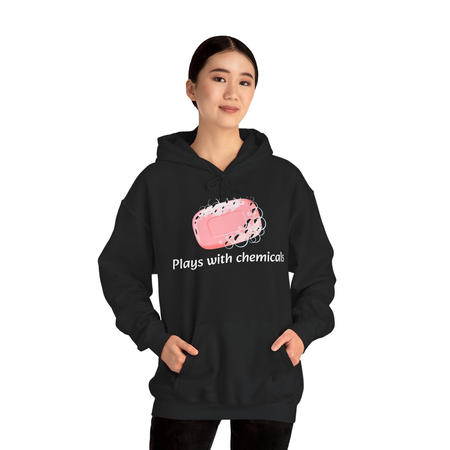 Cozy Unisex Hooded Sweatshirt with Playful Design, Casual Comfort, Gift for Friends, Homewear, Lounge Apparel