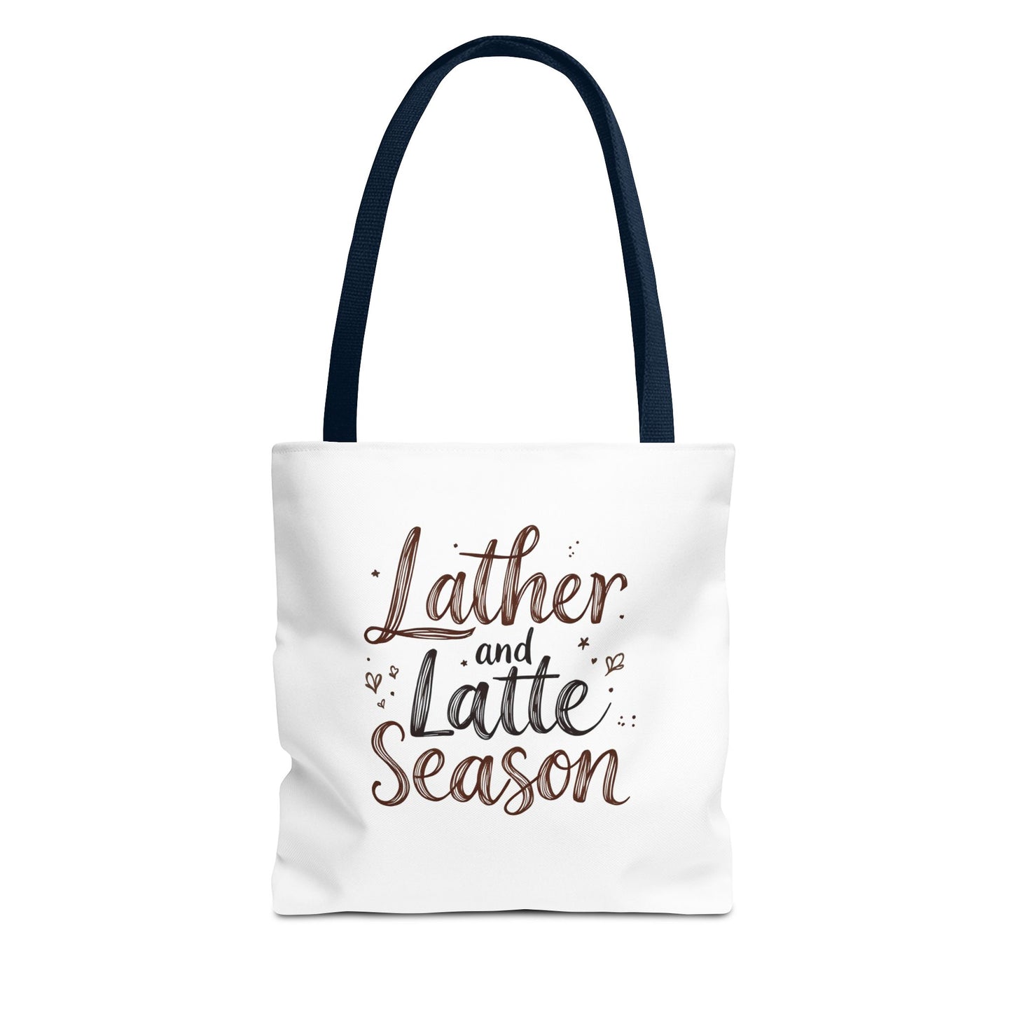 Lather and Latte Season Cute Tote Bag (AOP) Small Soap Business Merch