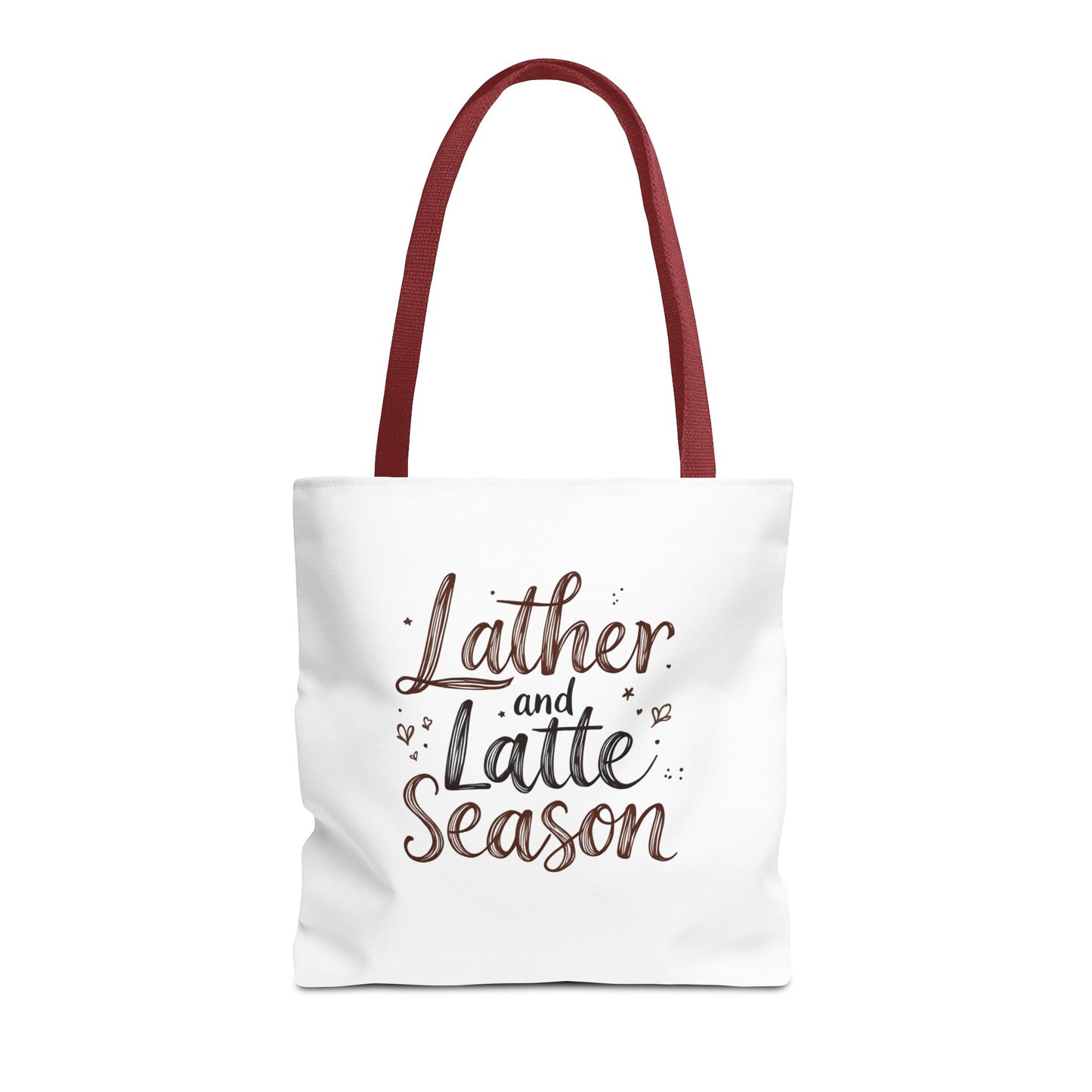 Lather and Latte Season Cute Tote Bag (AOP) Small Soap Business Merch