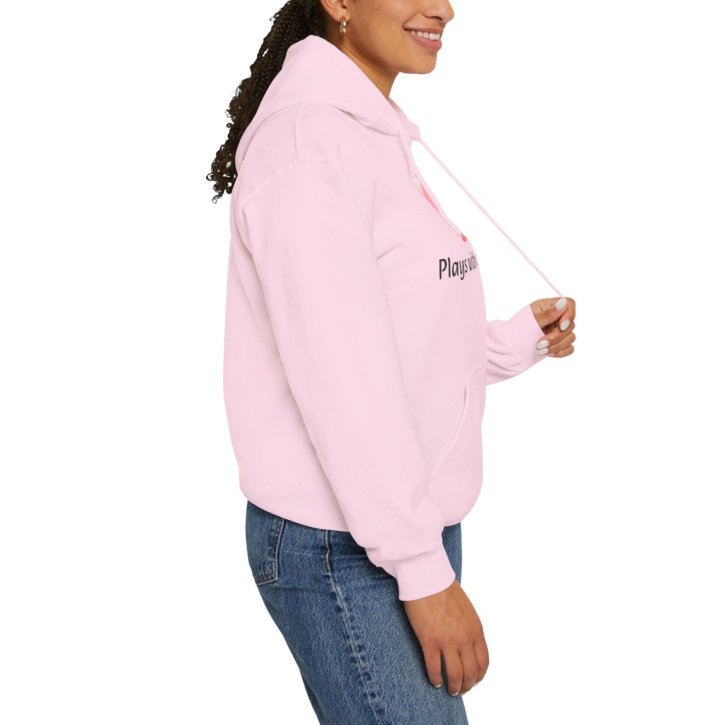 Cozy Unisex Hooded Sweatshirt with Playful Design, Casual Comfort, Gift for Friends, Homewear, Lounge Apparel