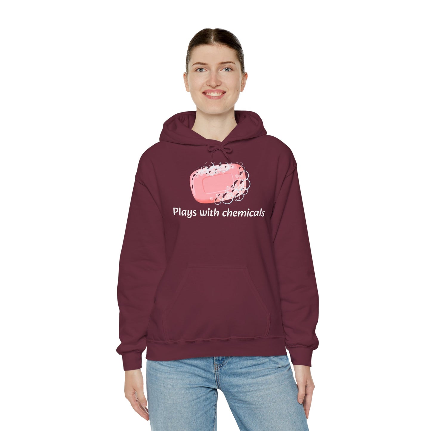 Cozy Unisex Hooded Sweatshirt with Playful Design, Casual Comfort, Gift for Friends, Homewear, Lounge Apparel