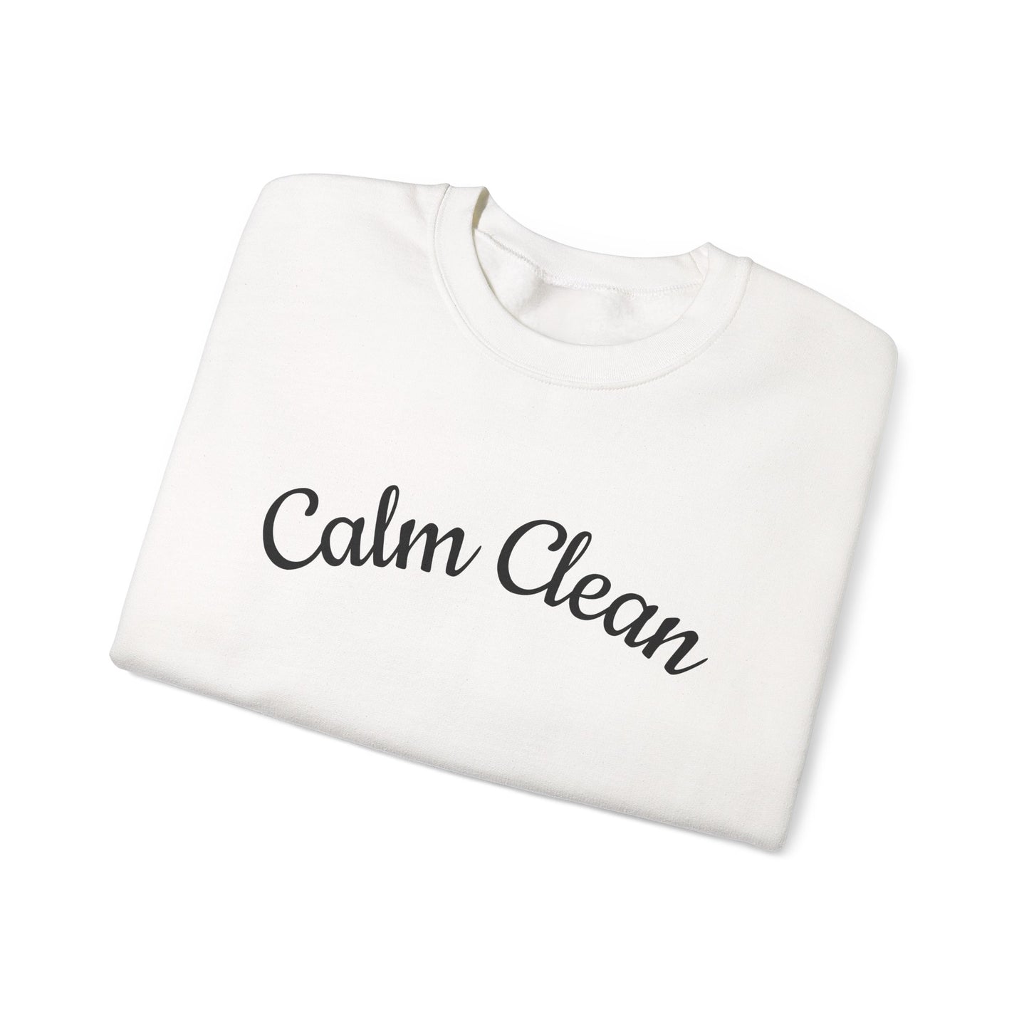 Calm Clean Unisex Crewneck Sweatshirt | Cozy Apparel, Relaxed Fit, Ideal Gift, Minimalist Style, Everyday Comfort