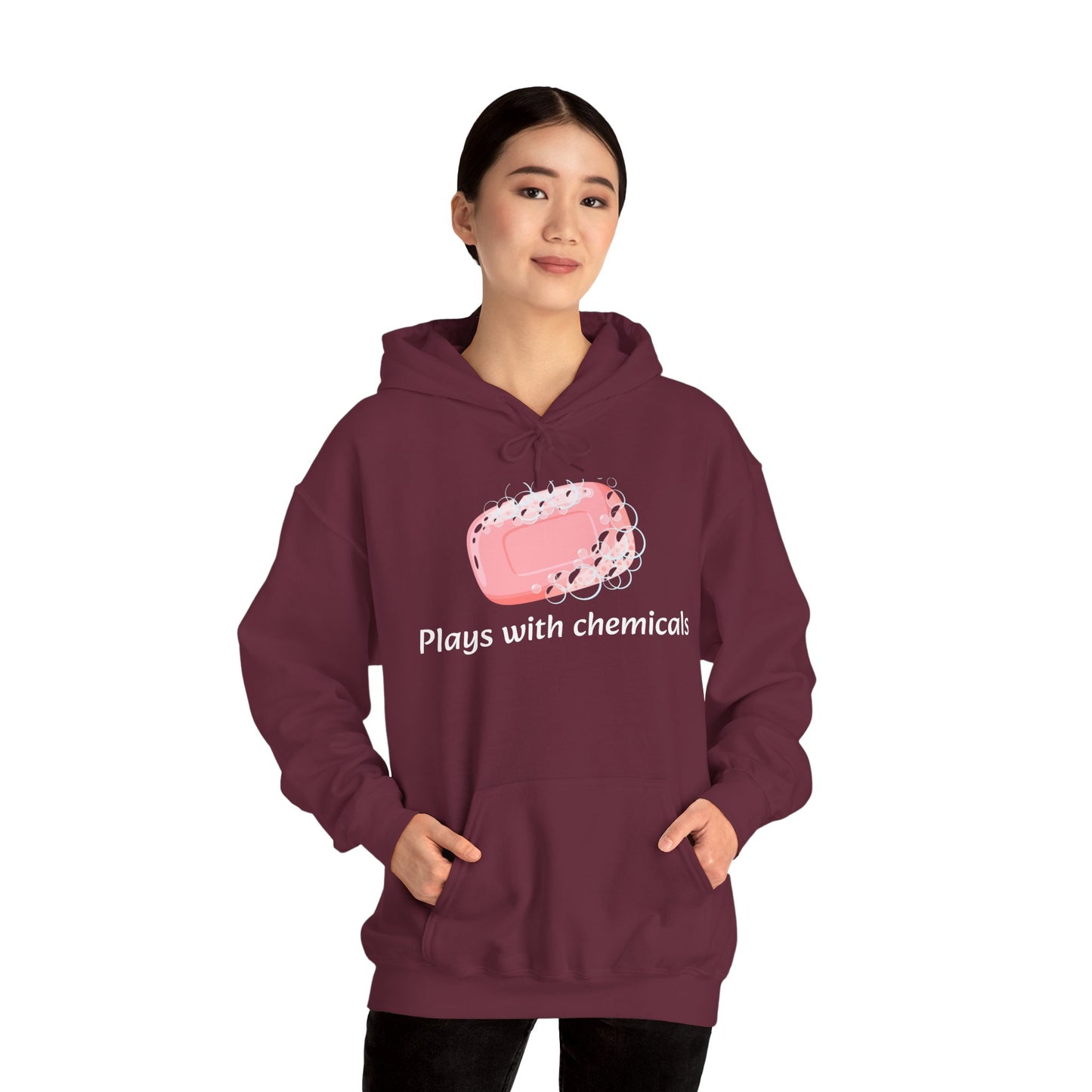 Cozy Unisex Hooded Sweatshirt with Playful Design, Casual Comfort, Gift for Friends, Homewear, Lounge Apparel