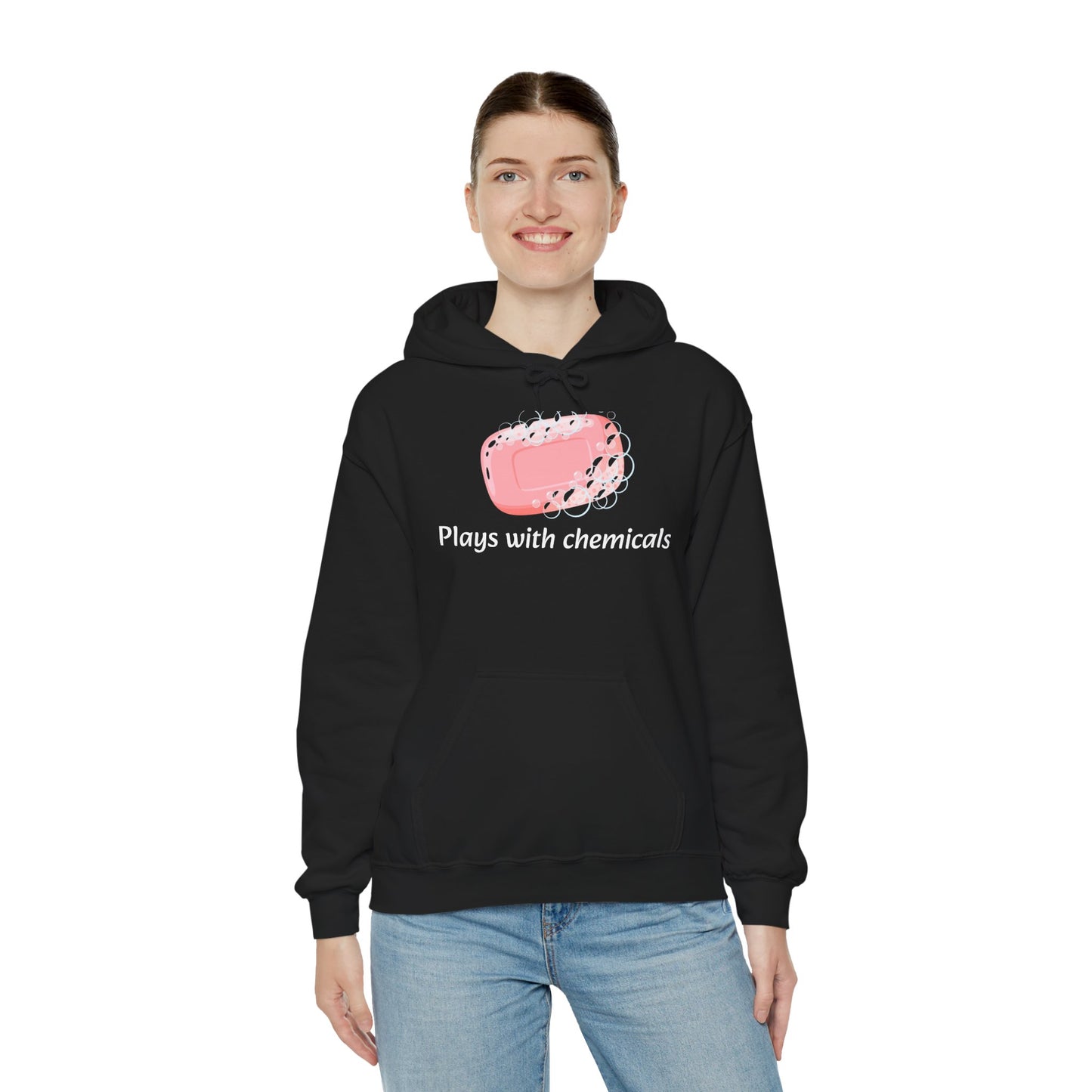 Cozy Unisex Hooded Sweatshirt with Playful Design, Casual Comfort, Gift for Friends, Homewear, Lounge Apparel