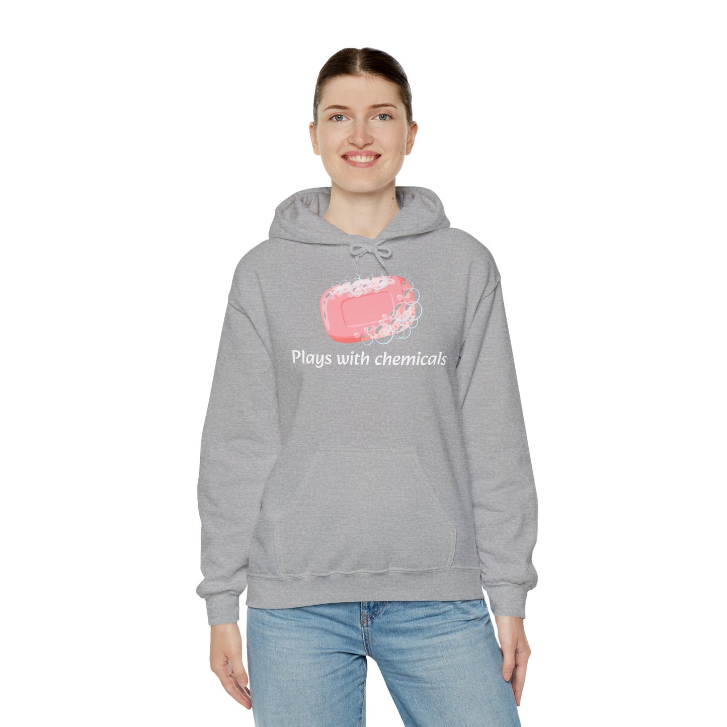 Cozy Unisex Hooded Sweatshirt with Playful Design, Casual Comfort, Gift for Friends, Homewear, Lounge Apparel