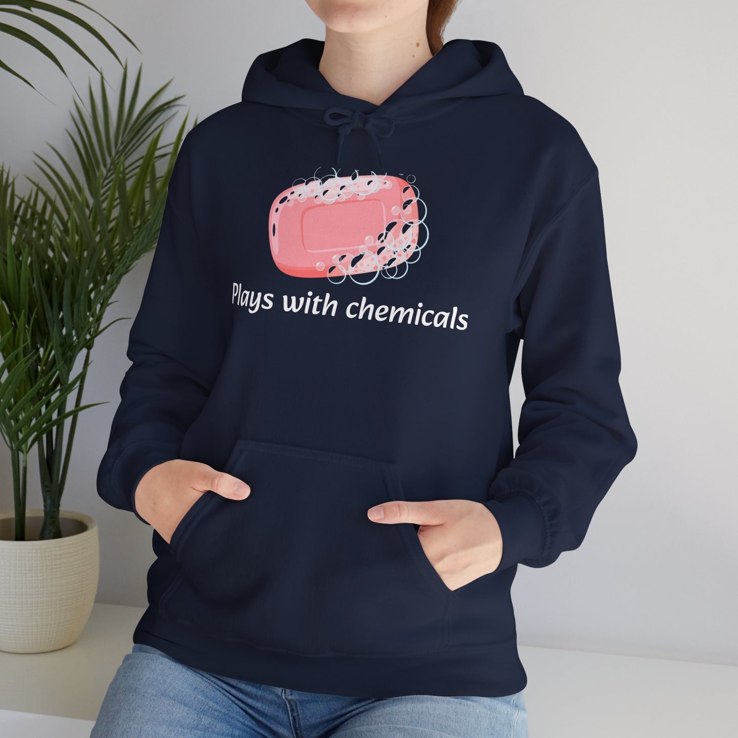Cozy Unisex Hooded Sweatshirt with Playful Design, Casual Comfort, Gift for Friends, Homewear, Lounge Apparel