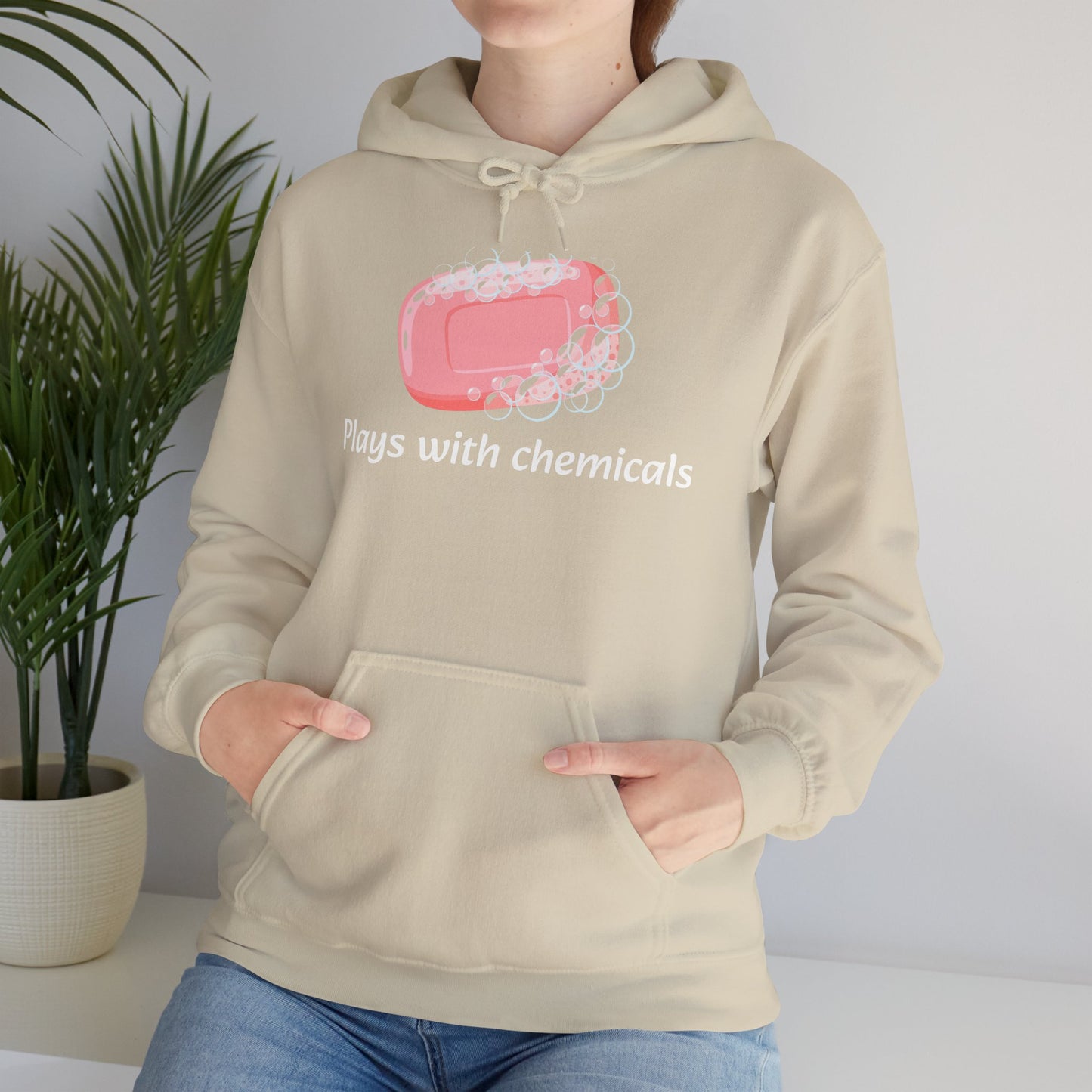 Cozy Unisex Hooded Sweatshirt with Playful Design, Casual Comfort, Gift for Friends, Homewear, Lounge Apparel