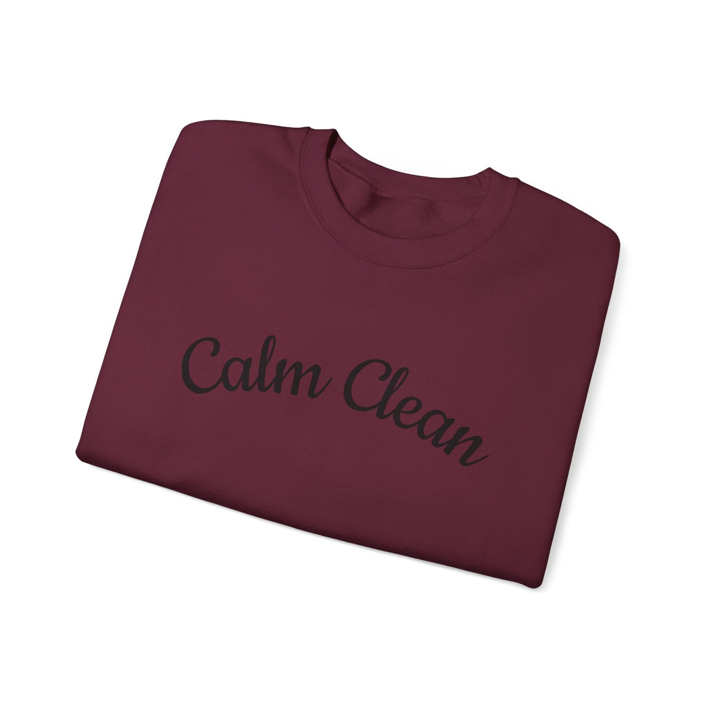 Calm Clean Unisex Crewneck Sweatshirt | Cozy Apparel, Relaxed Fit, Ideal Gift, Minimalist Style, Everyday Comfort