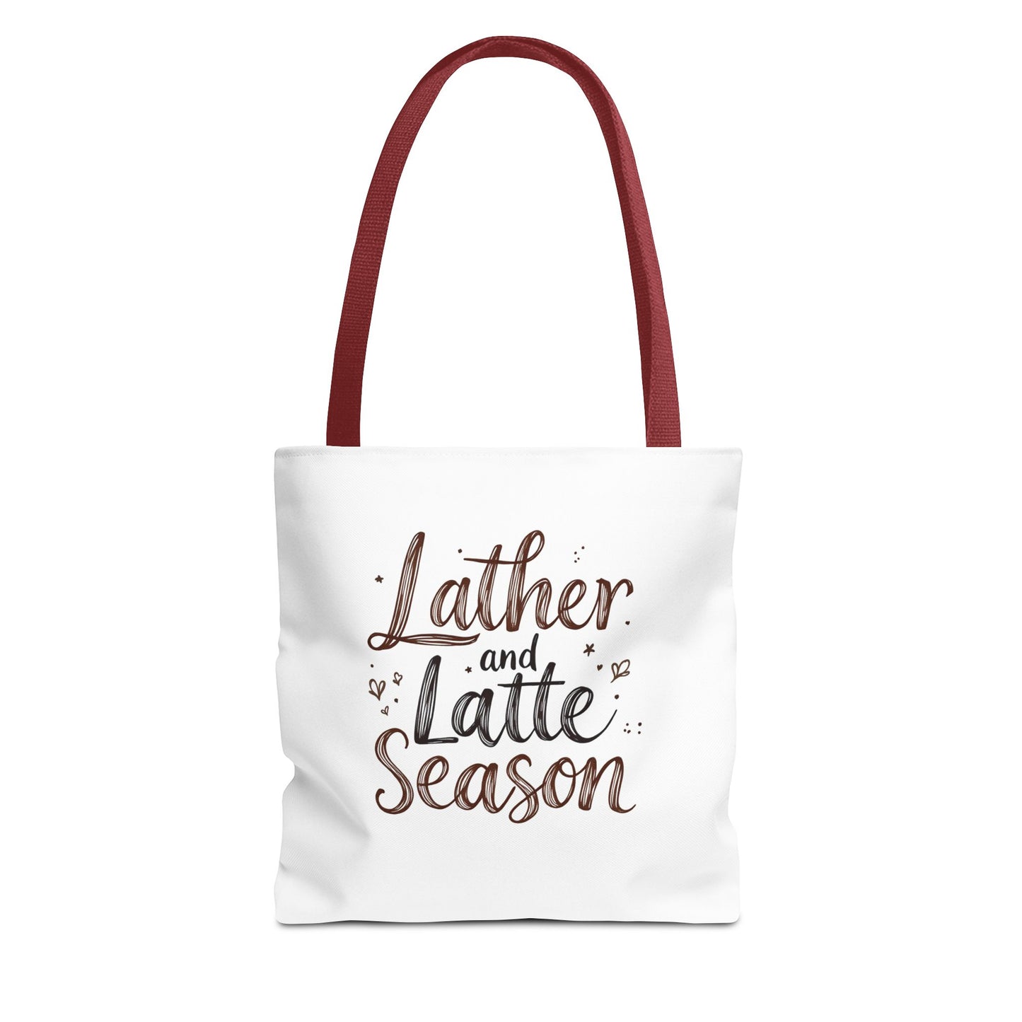 Lather and Latte Season Cute Tote Bag (AOP) Small Soap Business Merch