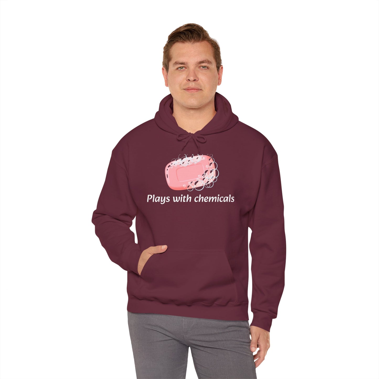 Cozy Unisex Hooded Sweatshirt with Playful Design, Casual Comfort, Gift for Friends, Homewear, Lounge Apparel