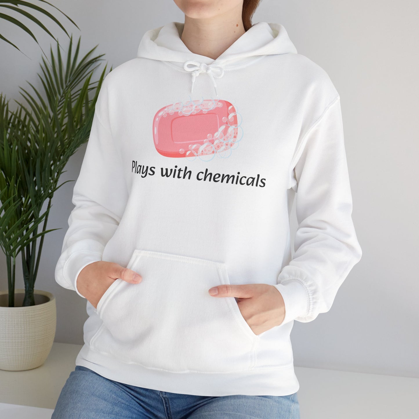 Cozy Unisex Hooded Sweatshirt with Playful Design, Casual Comfort, Gift for Friends, Homewear, Lounge Apparel