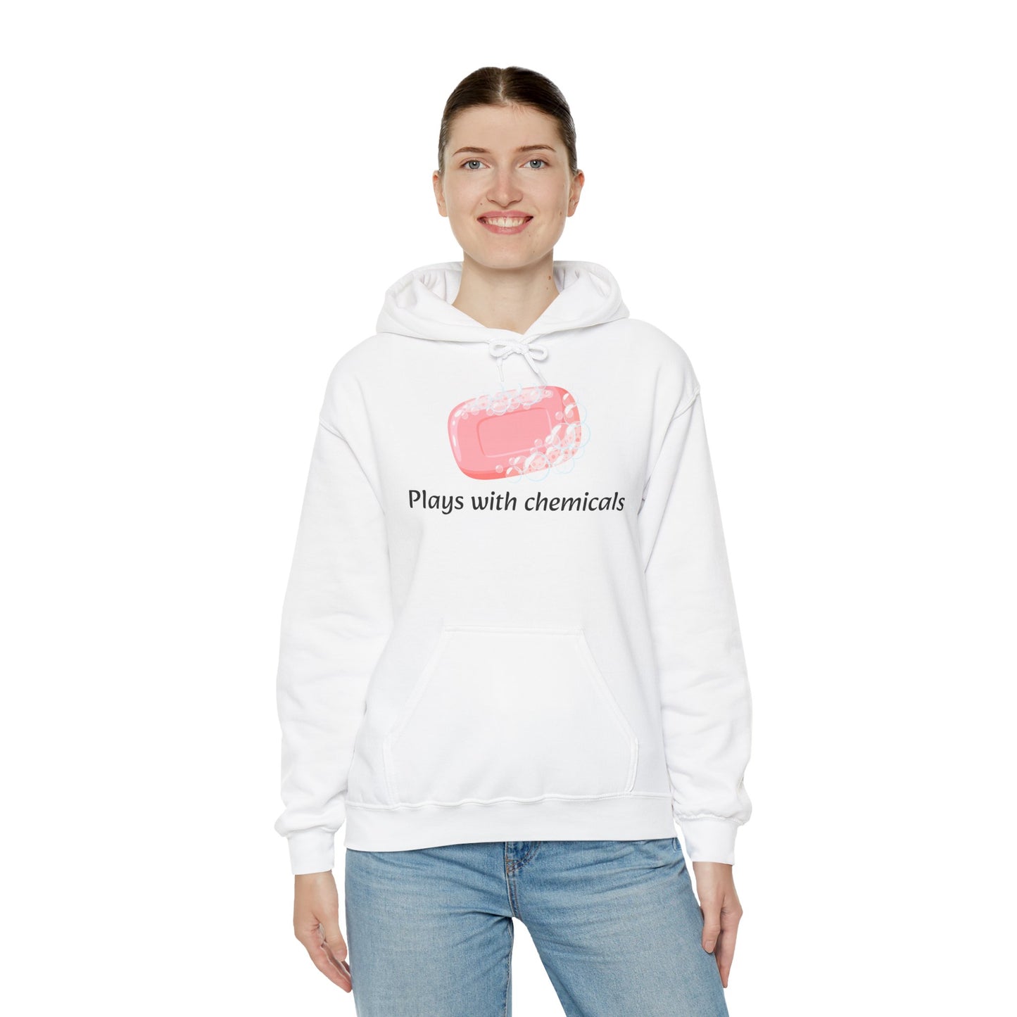 Cozy Unisex Hooded Sweatshirt with Playful Design, Casual Comfort, Gift for Friends, Homewear, Lounge Apparel
