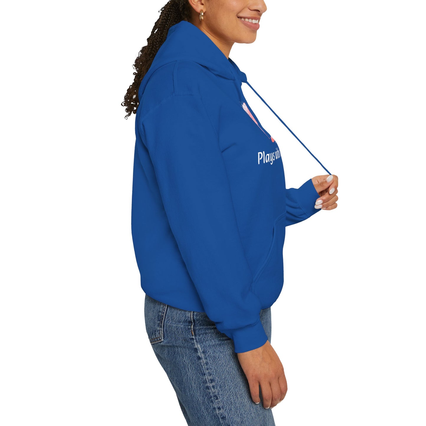 Cozy Unisex Hooded Sweatshirt with Playful Design, Casual Comfort, Gift for Friends, Homewear, Lounge Apparel