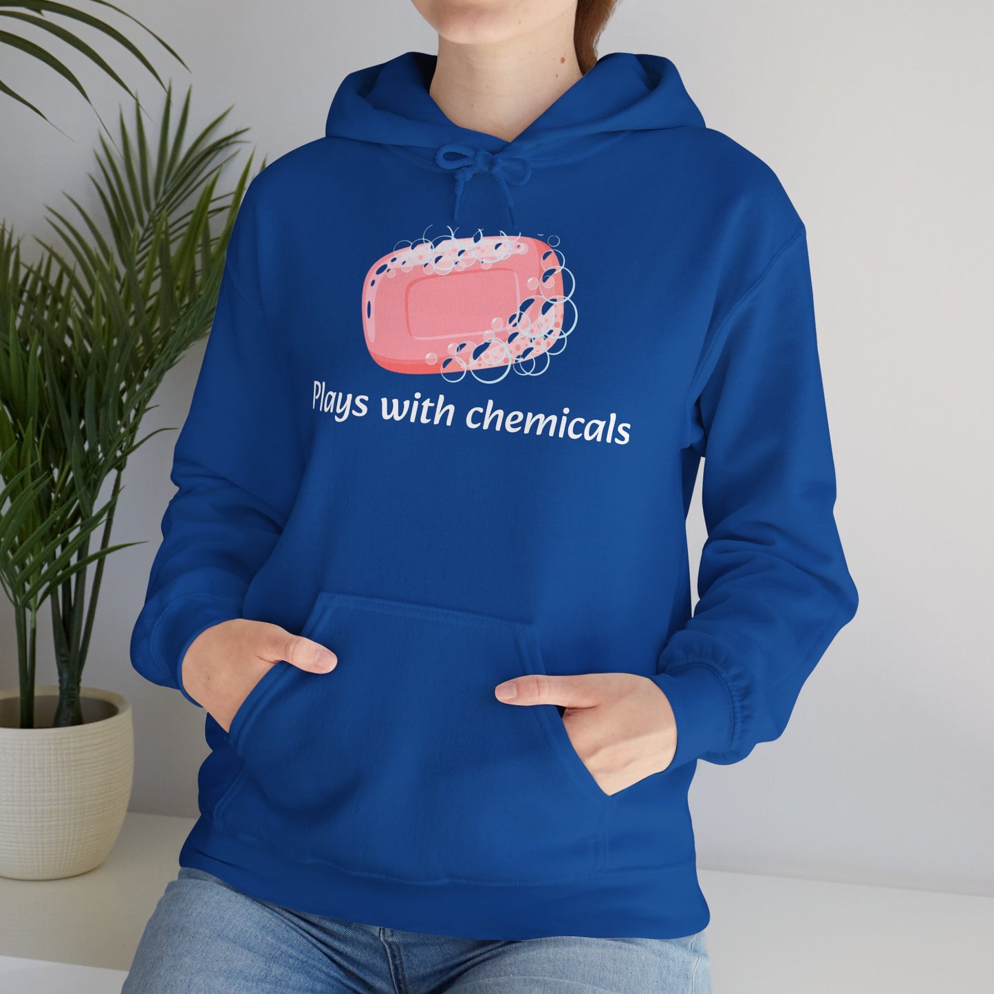Cozy Unisex Hooded Sweatshirt with Playful Design, Casual Comfort, Gift for Friends, Homewear, Lounge Apparel