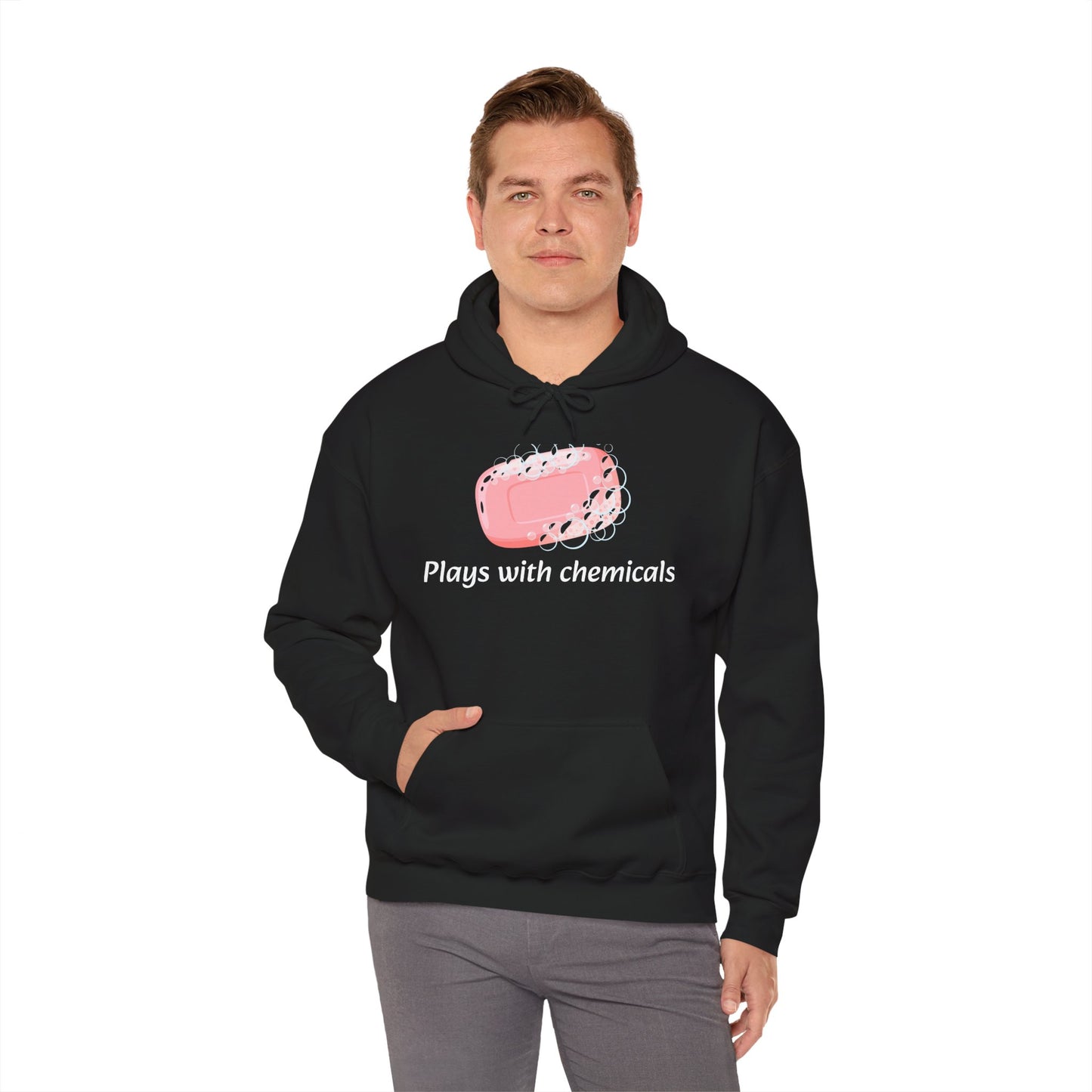 Cozy Unisex Hooded Sweatshirt with Playful Design, Casual Comfort, Gift for Friends, Homewear, Lounge Apparel