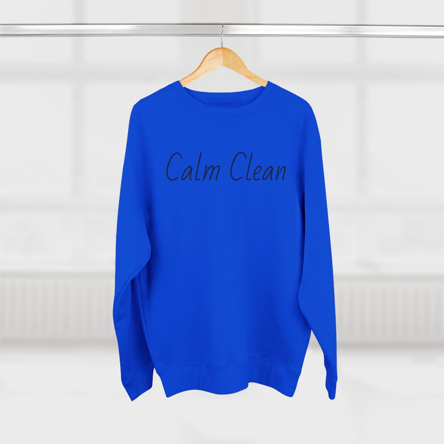 Calm Clean Unisex Crewneck Sweatshirt | Cozy Relaxation, Perfect for Mindfulness and Casual Wear, Gift for Self-Care Lovers, Chill Days