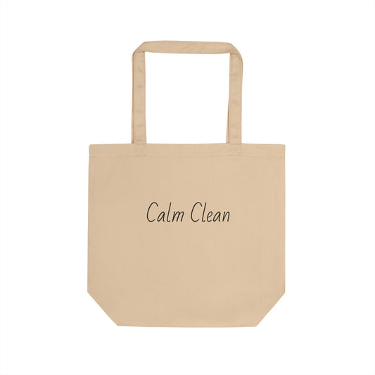 Eco-Friendly Tote Bag - "Calm Clean" Design for Groceries, Beach, Shopping, Gifts, Reusable Bags