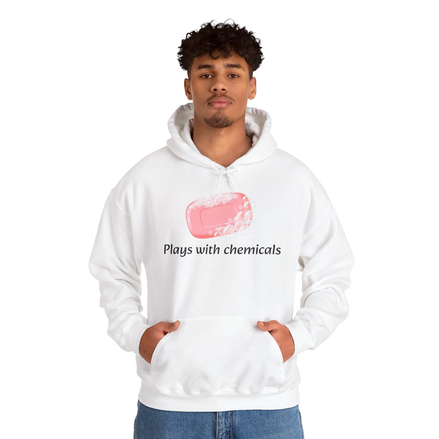 Cozy Unisex Hooded Sweatshirt with Playful Design, Casual Comfort, Gift for Friends, Homewear, Lounge Apparel