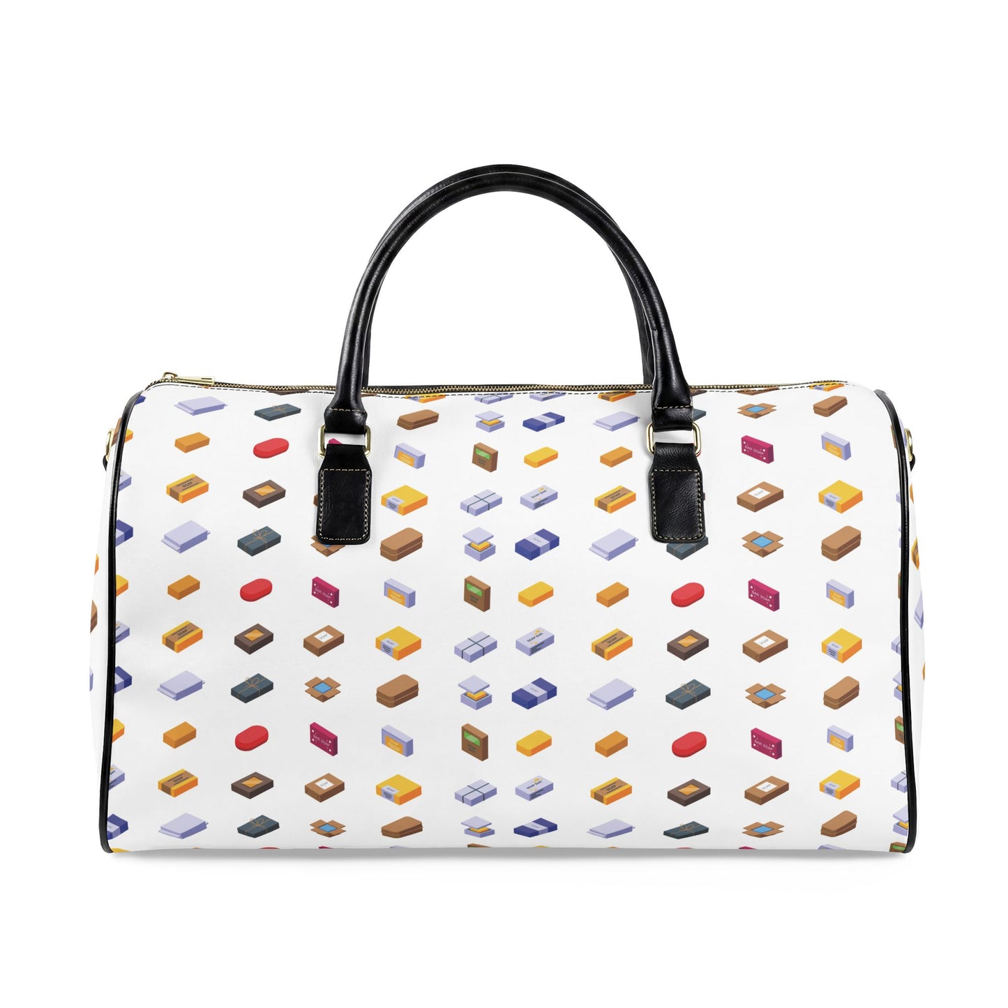 Leather Travel Bag — Colorful Patterned Duffle for Weekend Getaways