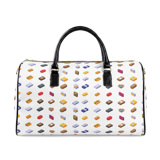 Leather Travel Bag — Colorful Patterned Duffle for Weekend Getaways