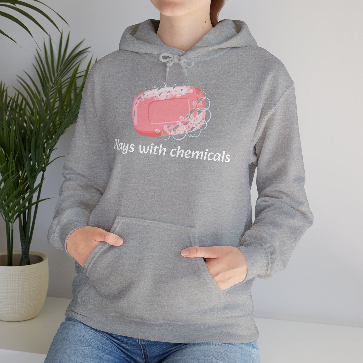 Cozy Unisex Hooded Sweatshirt with Playful Design, Casual Comfort, Gift for Friends, Homewear, Lounge Apparel