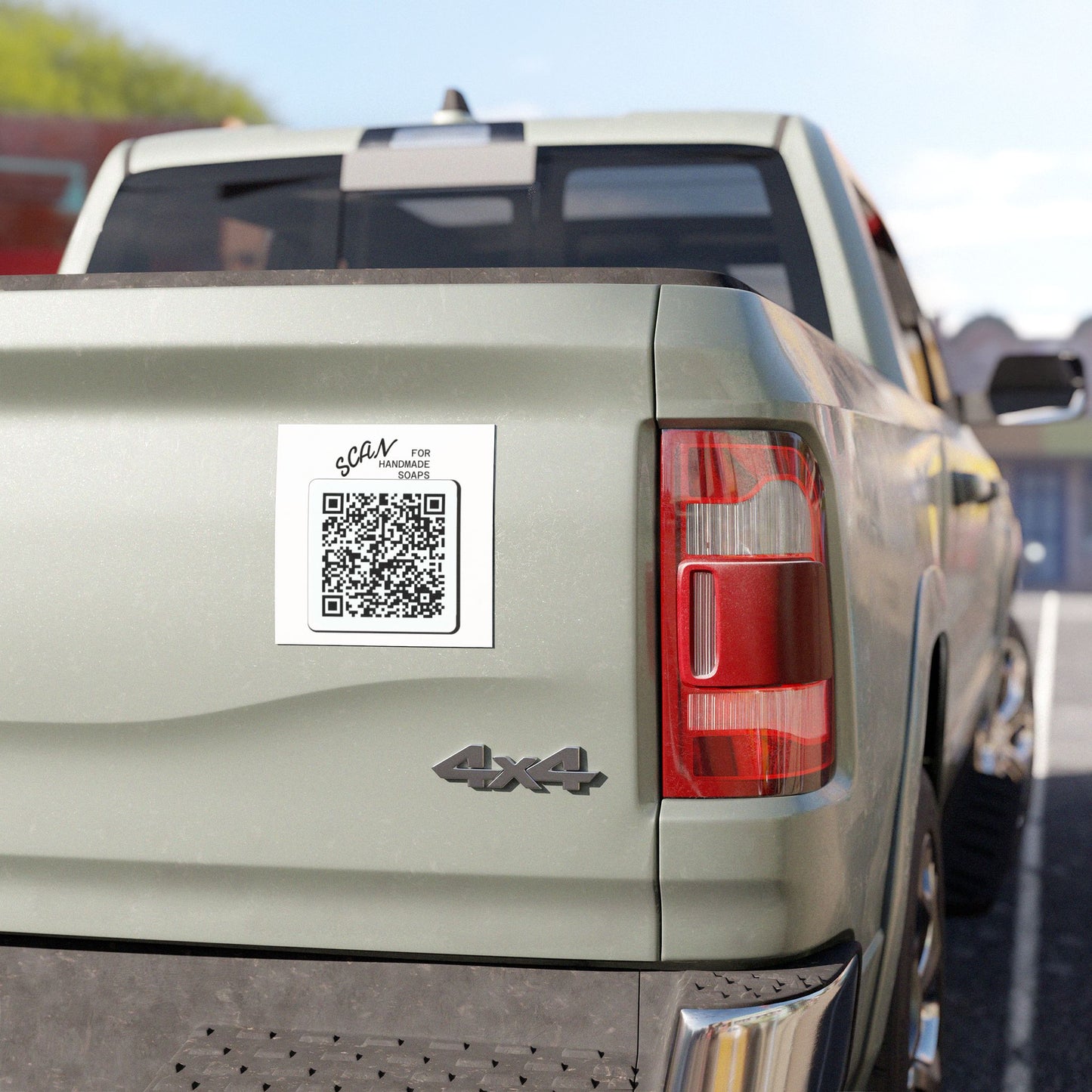 Car Magnet - QR Code 'Scan for Handmade Soaps' Promotional Magnet