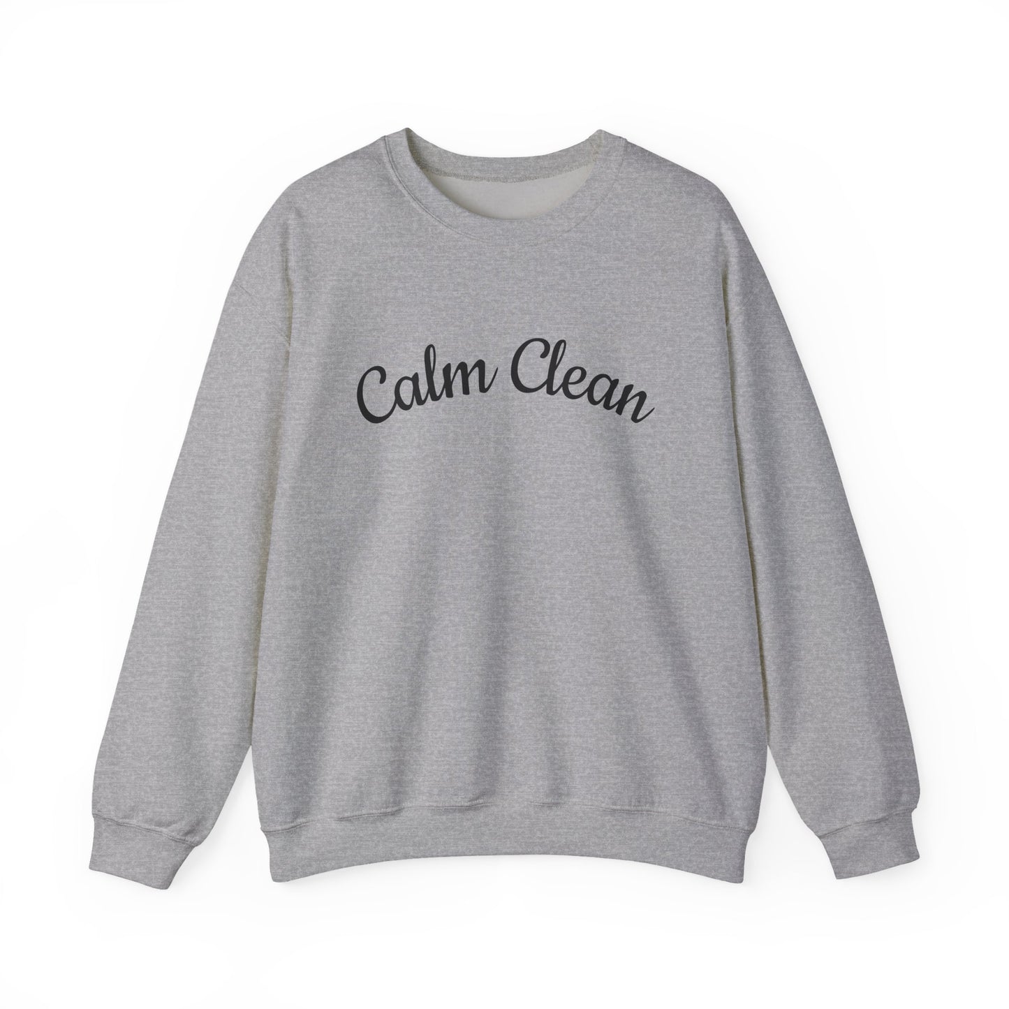 Calm Clean Unisex Crewneck Sweatshirt | Cozy Apparel, Relaxed Fit, Ideal Gift, Minimalist Style, Everyday Comfort