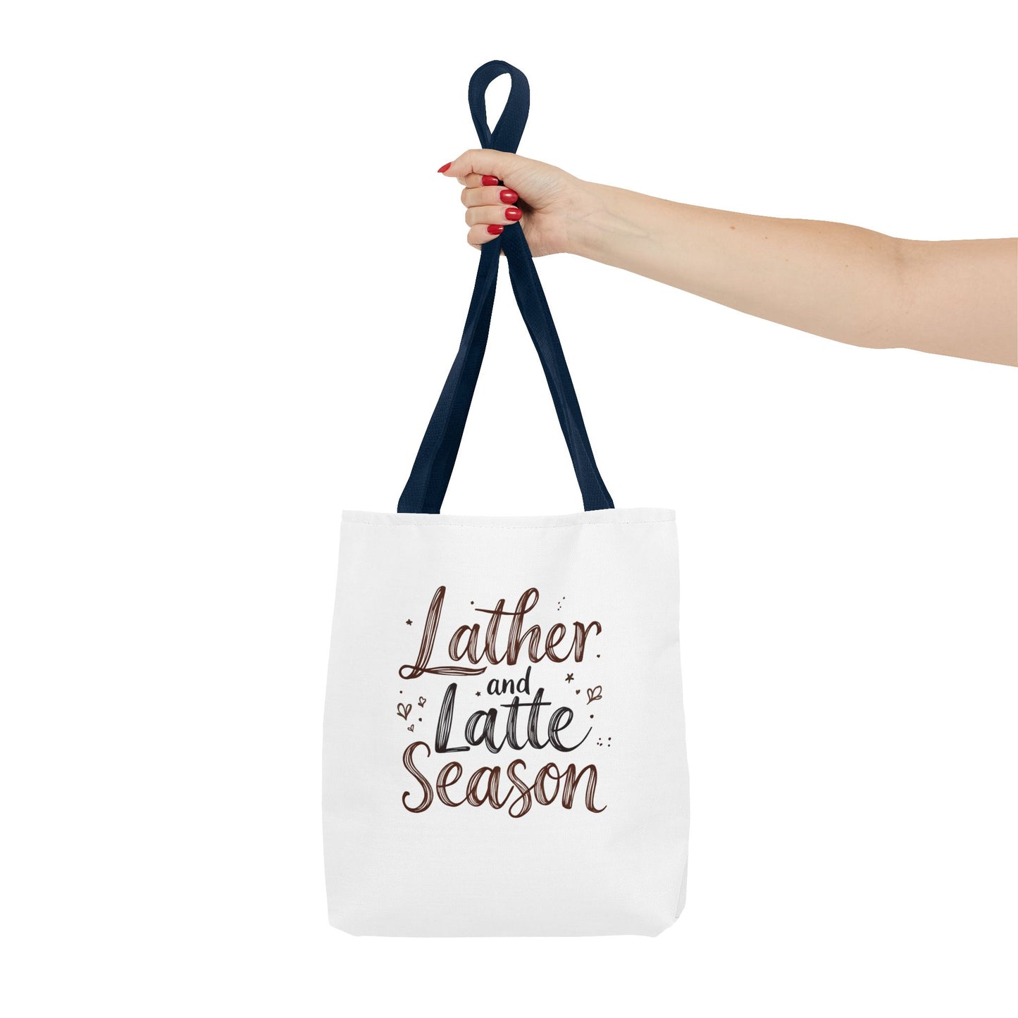 Lather and Latte Season Cute Tote Bag (AOP) Small Soap Business Merch