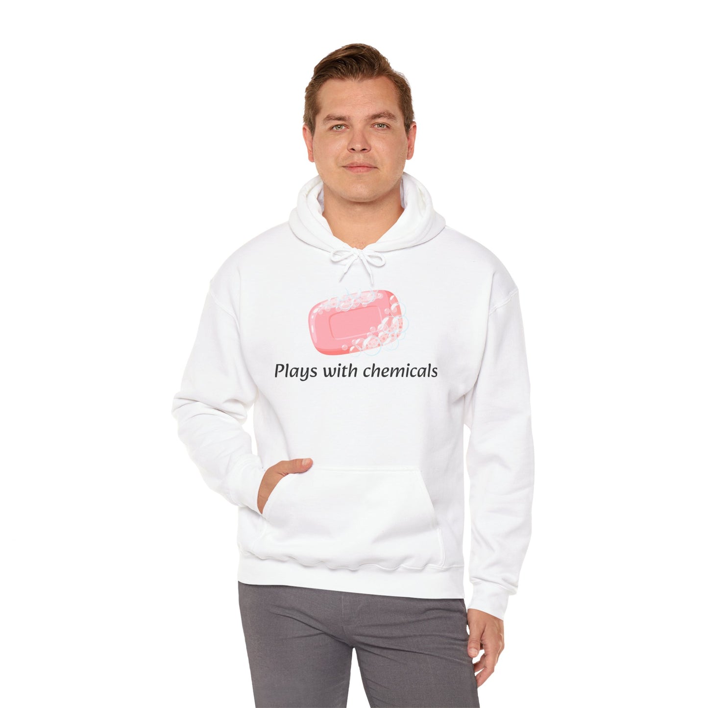 Cozy Unisex Hooded Sweatshirt with Playful Design, Casual Comfort, Gift for Friends, Homewear, Lounge Apparel