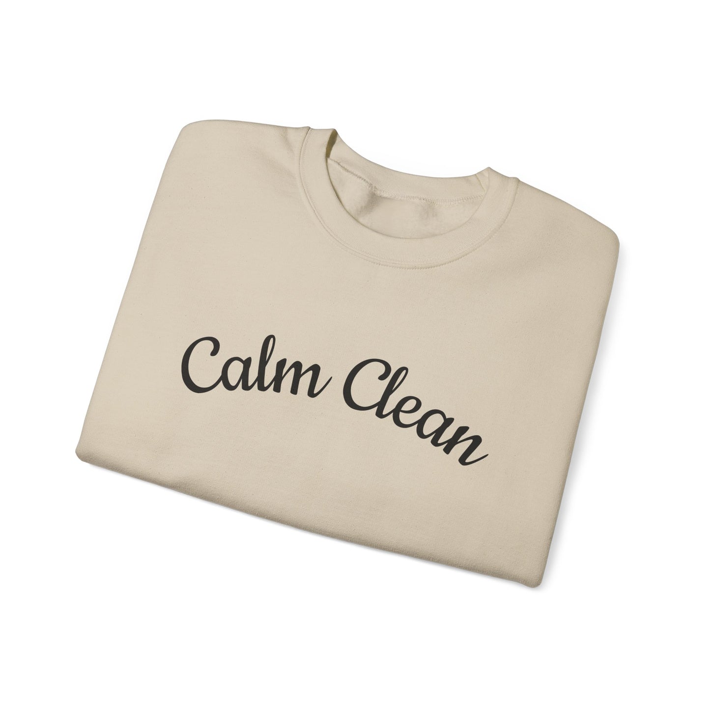 Calm Clean Unisex Crewneck Sweatshirt | Cozy Apparel, Relaxed Fit, Ideal Gift, Minimalist Style, Everyday Comfort