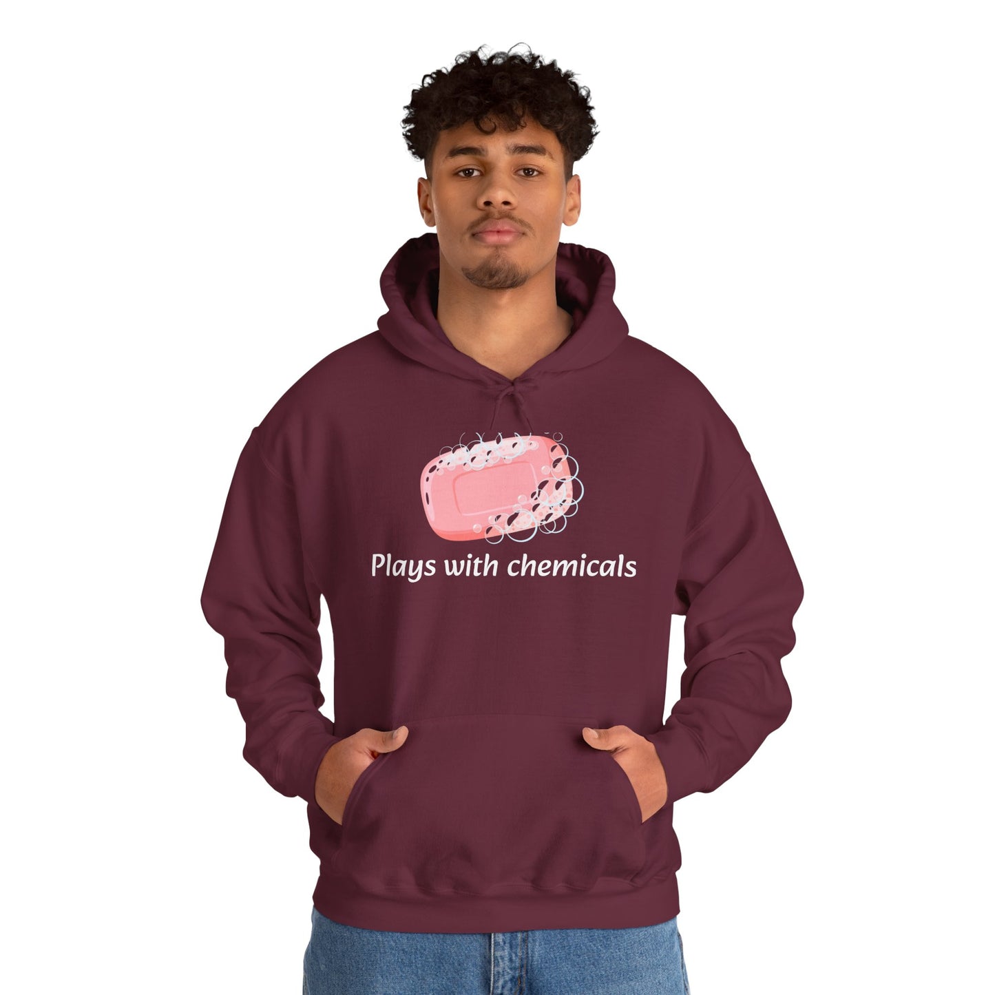 Cozy Unisex Hooded Sweatshirt with Playful Design, Casual Comfort, Gift for Friends, Homewear, Lounge Apparel