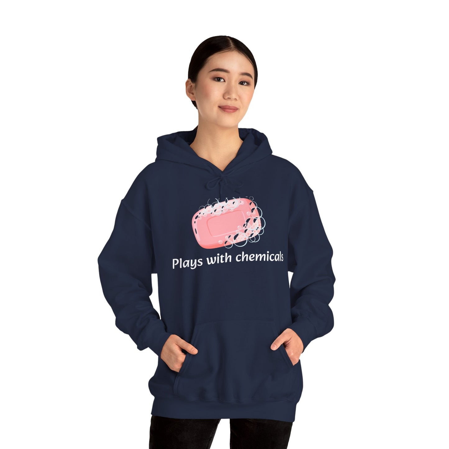 Cozy Unisex Hooded Sweatshirt with Playful Design, Casual Comfort, Gift for Friends, Homewear, Lounge Apparel