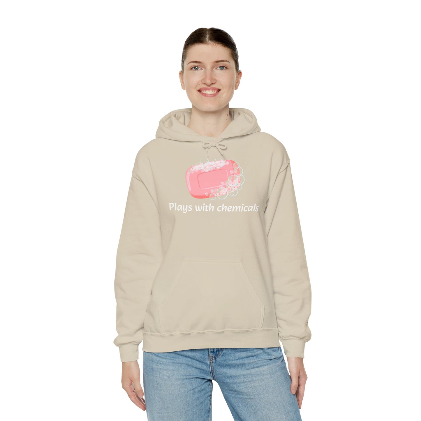 Cozy Unisex Hooded Sweatshirt with Playful Design, Casual Comfort, Gift for Friends, Homewear, Lounge Apparel