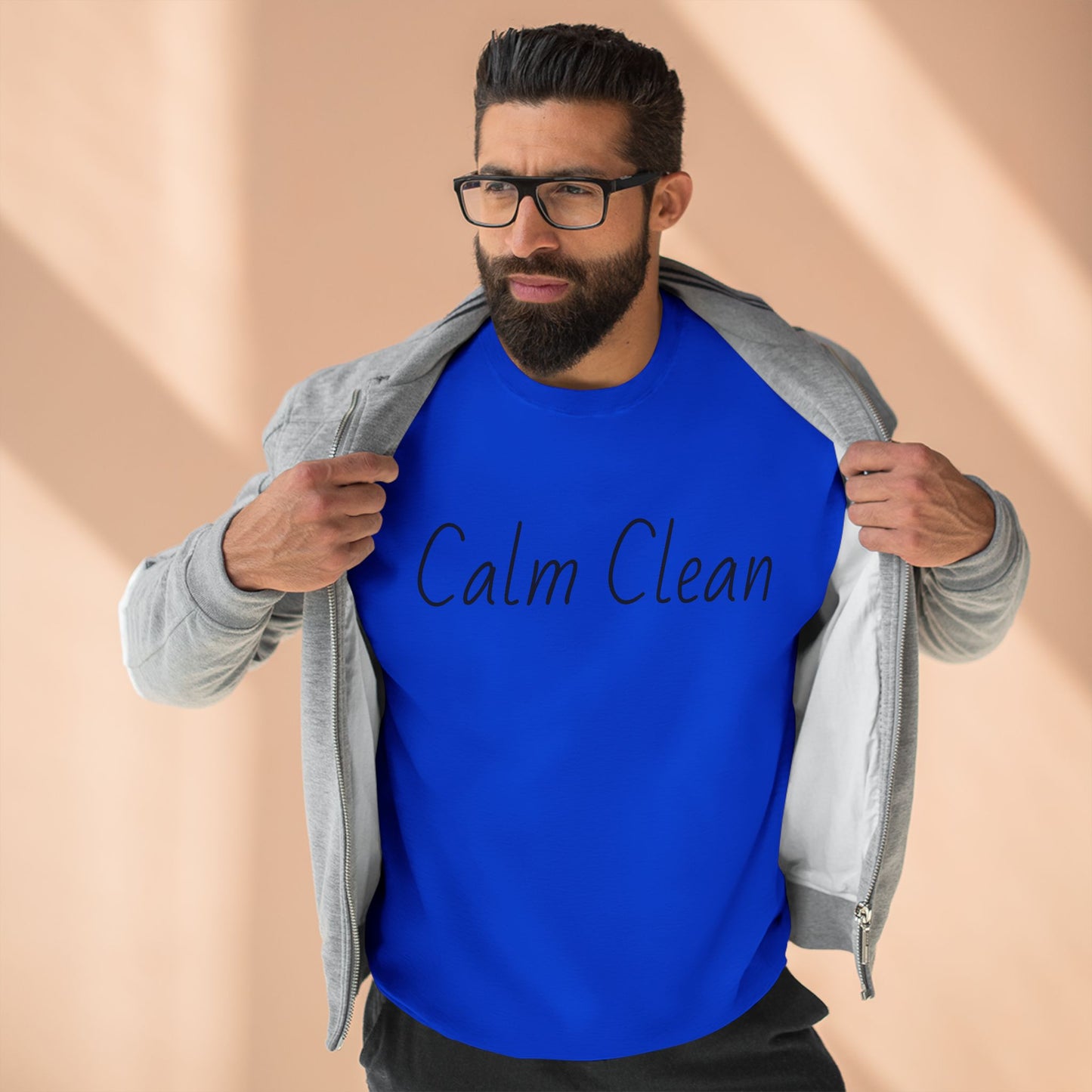 Calm Clean Unisex Crewneck Sweatshirt | Cozy Relaxation, Perfect for Mindfulness and Casual Wear, Gift for Self-Care Lovers, Chill Days