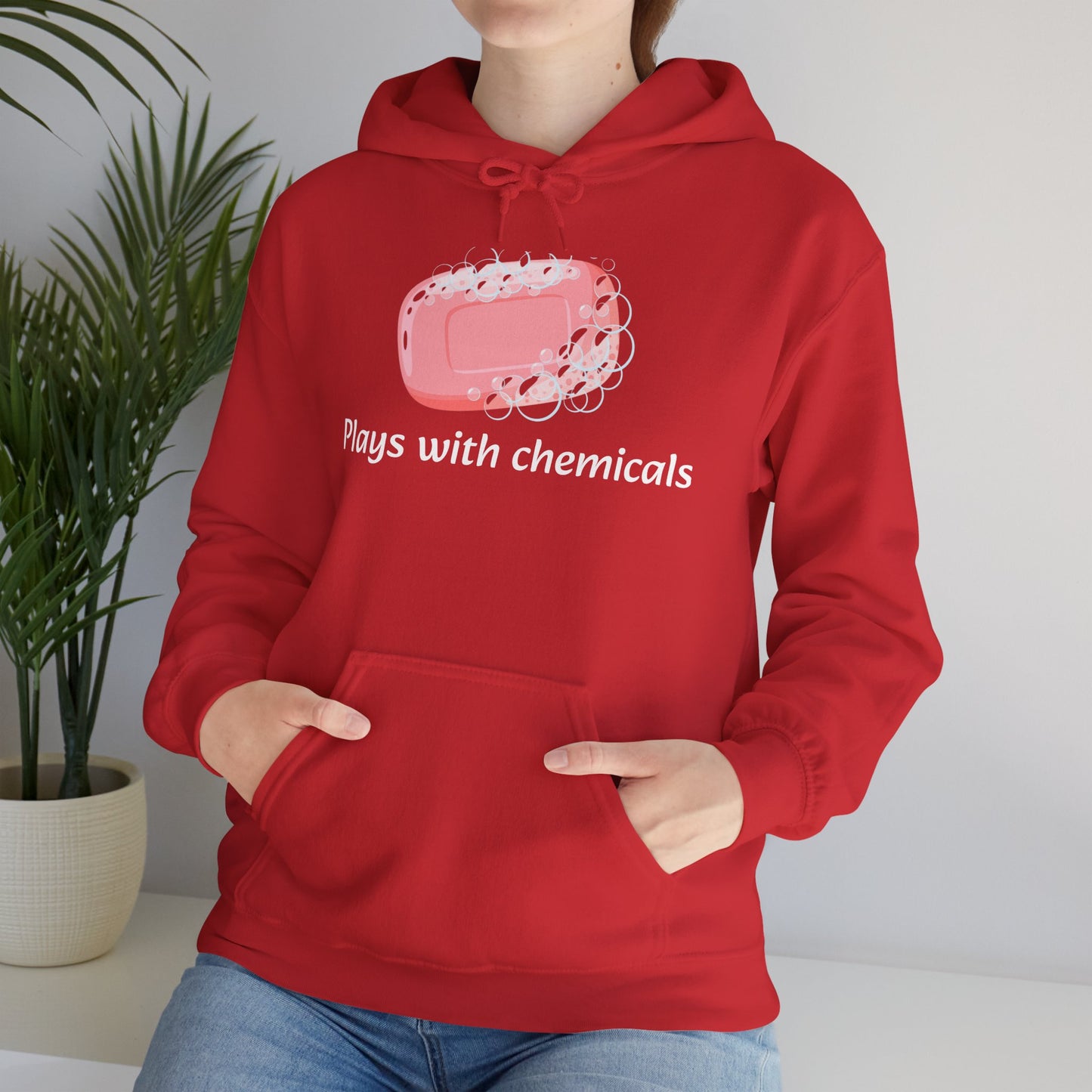 Cozy Unisex Hooded Sweatshirt with Playful Design, Casual Comfort, Gift for Friends, Homewear, Lounge Apparel