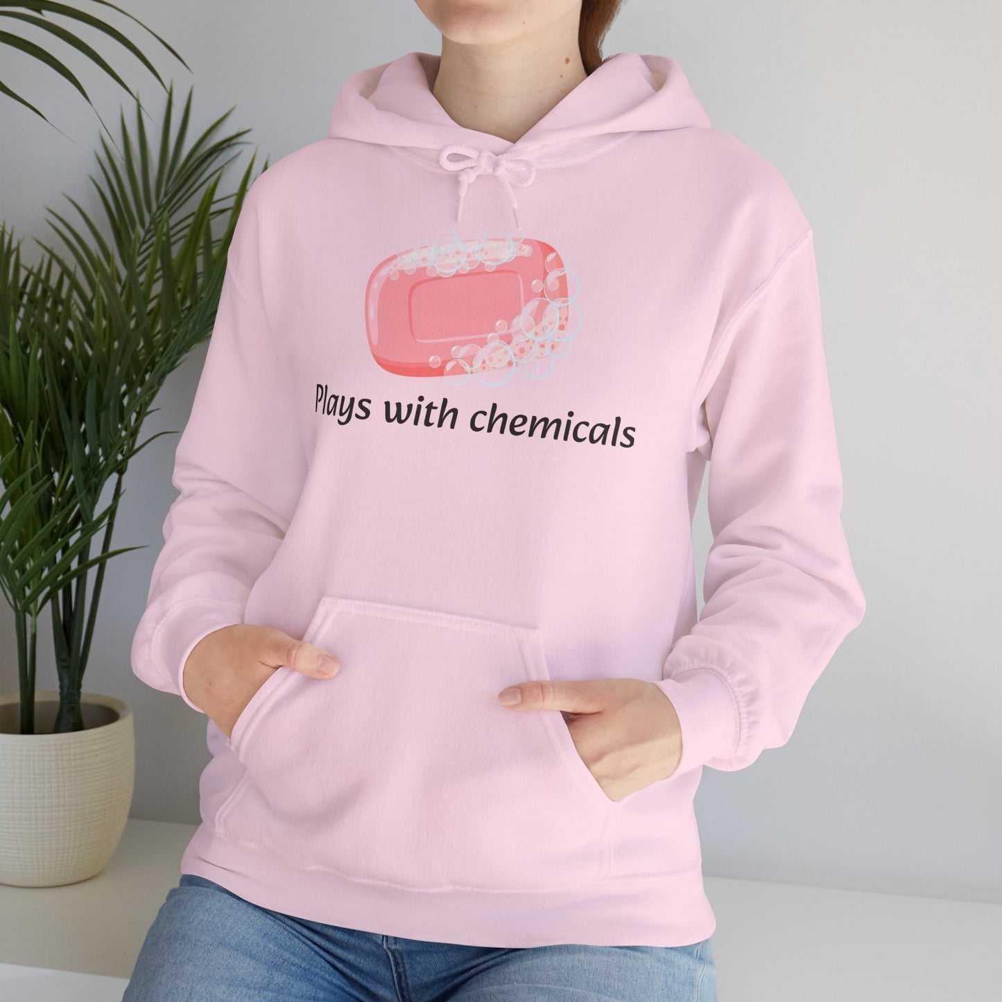 Cozy Unisex Hooded Sweatshirt with Playful Design, Casual Comfort, Gift for Friends, Homewear, Lounge Apparel