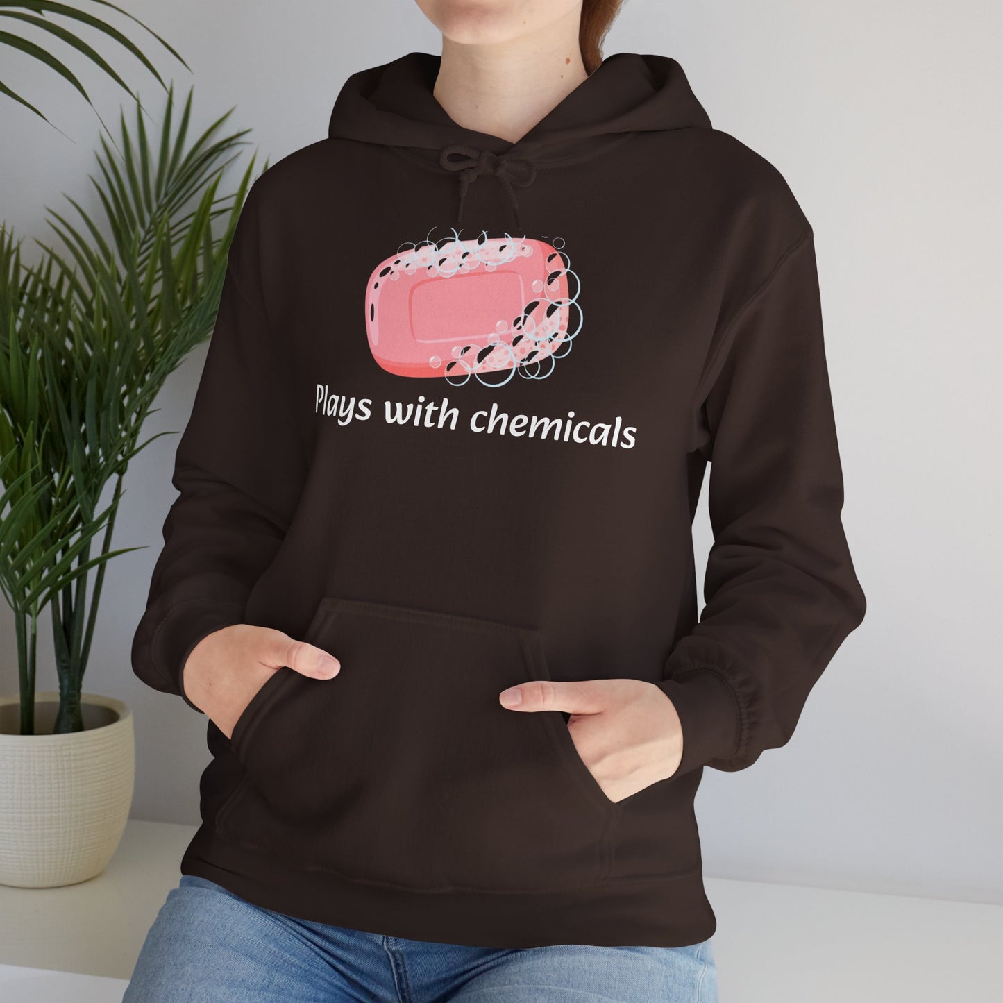 Cozy Unisex Hooded Sweatshirt with Playful Design, Casual Comfort, Gift for Friends, Homewear, Lounge Apparel
