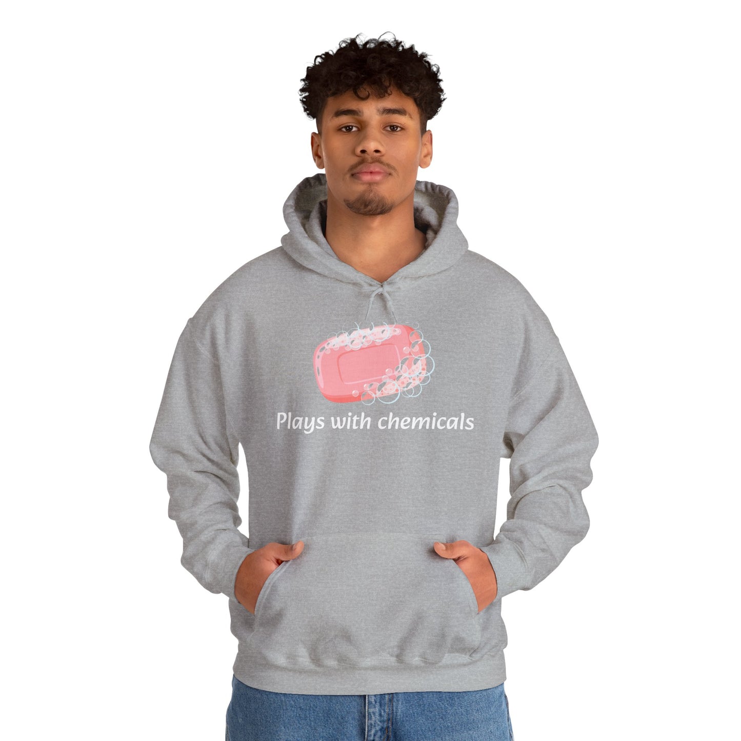 Cozy Unisex Hooded Sweatshirt with Playful Design, Casual Comfort, Gift for Friends, Homewear, Lounge Apparel