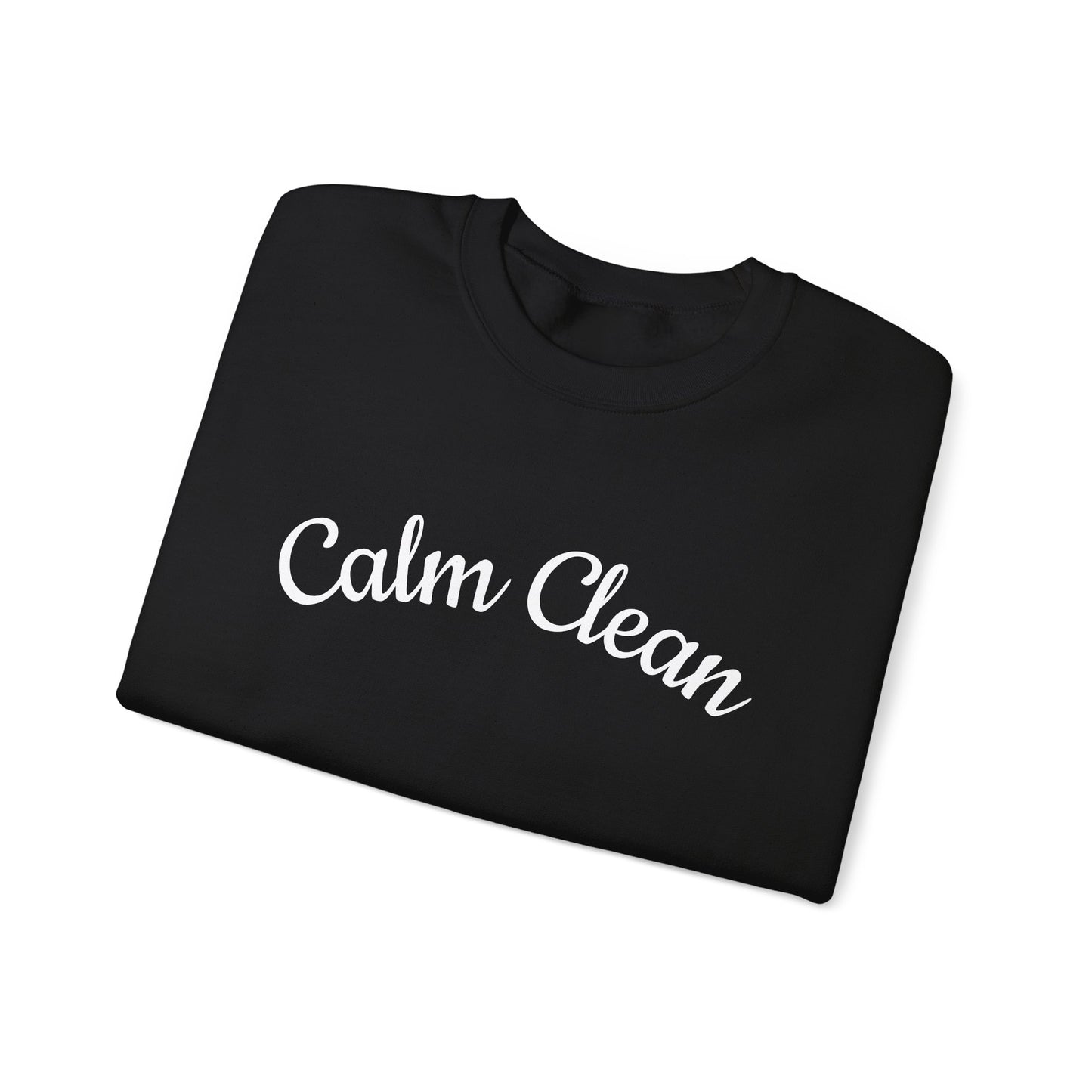 Calm Clean Unisex Crewneck Sweatshirt | Cozy Apparel, Relaxed Fit, Ideal Gift, Minimalist Style, Everyday Comfort