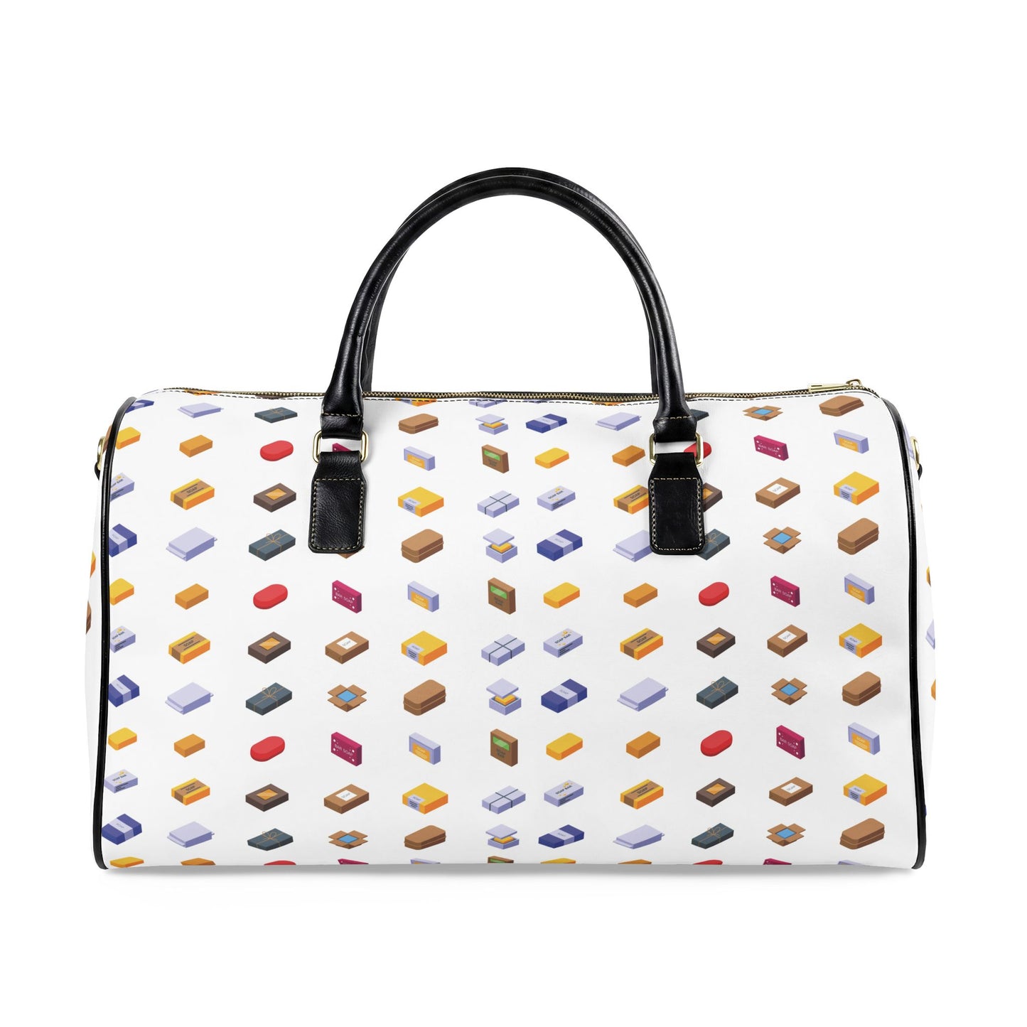 Leather Travel Bag — Colorful Patterned Duffle for Weekend Getaways