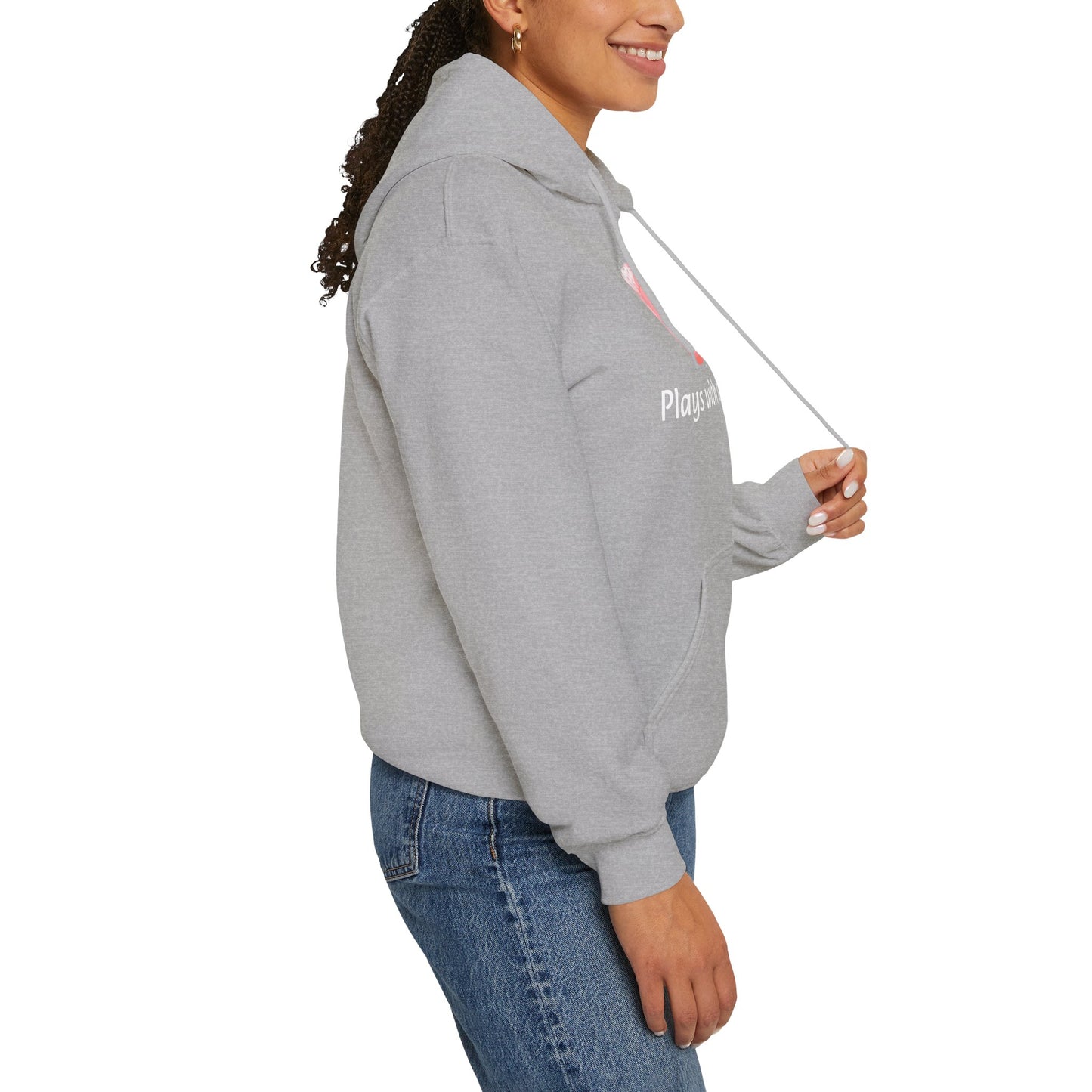 Cozy Unisex Hooded Sweatshirt with Playful Design, Casual Comfort, Gift for Friends, Homewear, Lounge Apparel