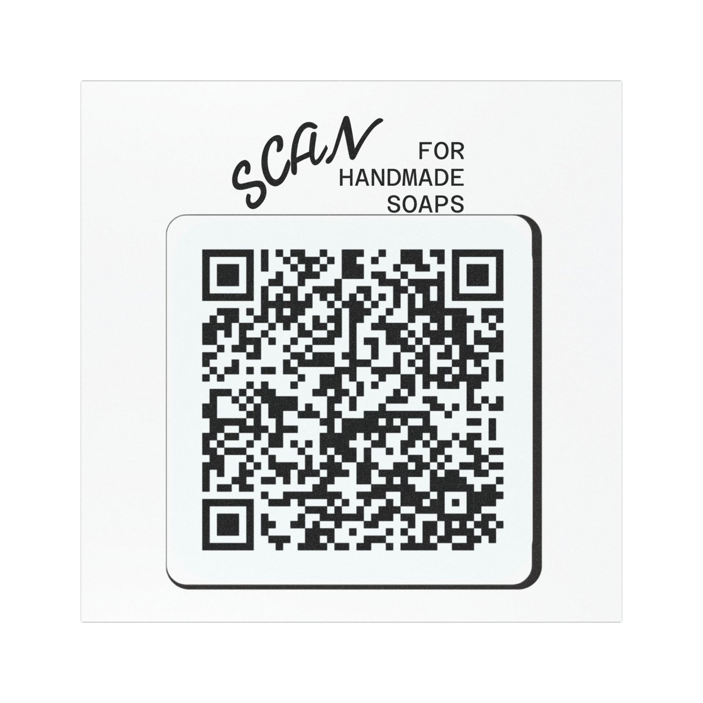 Car Magnet - QR Code 'Scan for Handmade Soaps' Promotional Magnet