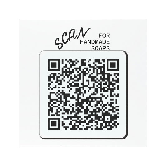 Car Magnet - QR Code 'Scan for Handmade Soaps' Promotional Magnet