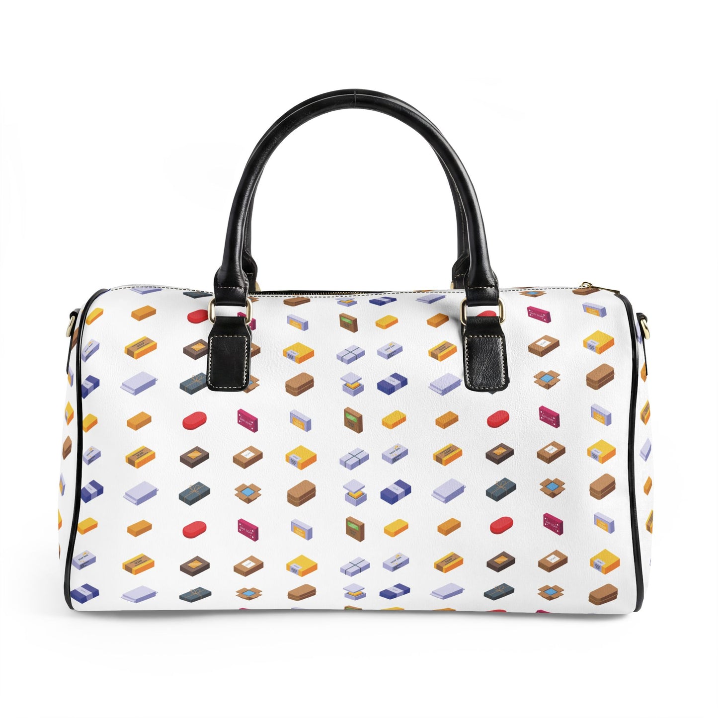 Leather Travel Bag — Colorful Patterned Duffle for Weekend Getaways