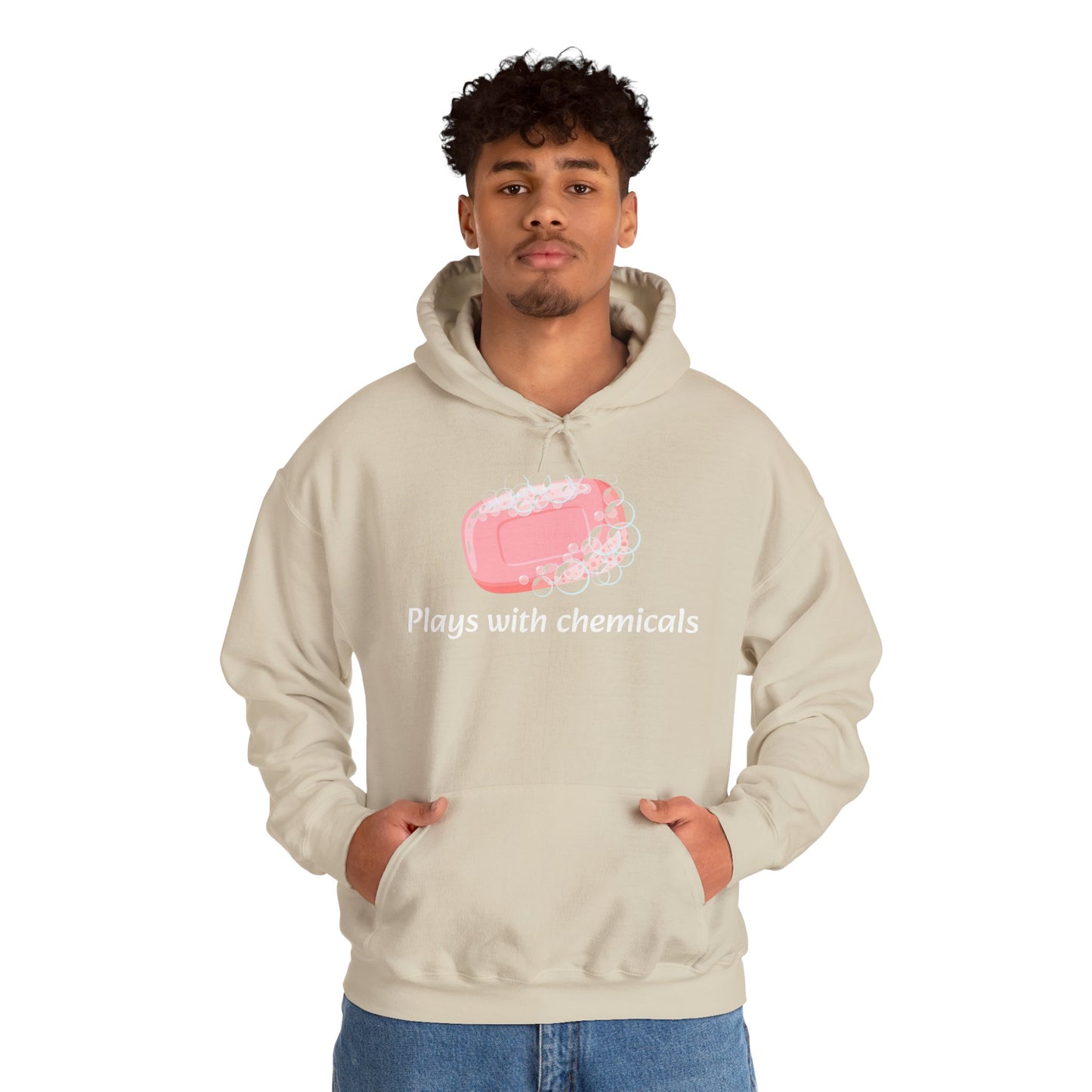Cozy Unisex Hooded Sweatshirt with Playful Design, Casual Comfort, Gift for Friends, Homewear, Lounge Apparel